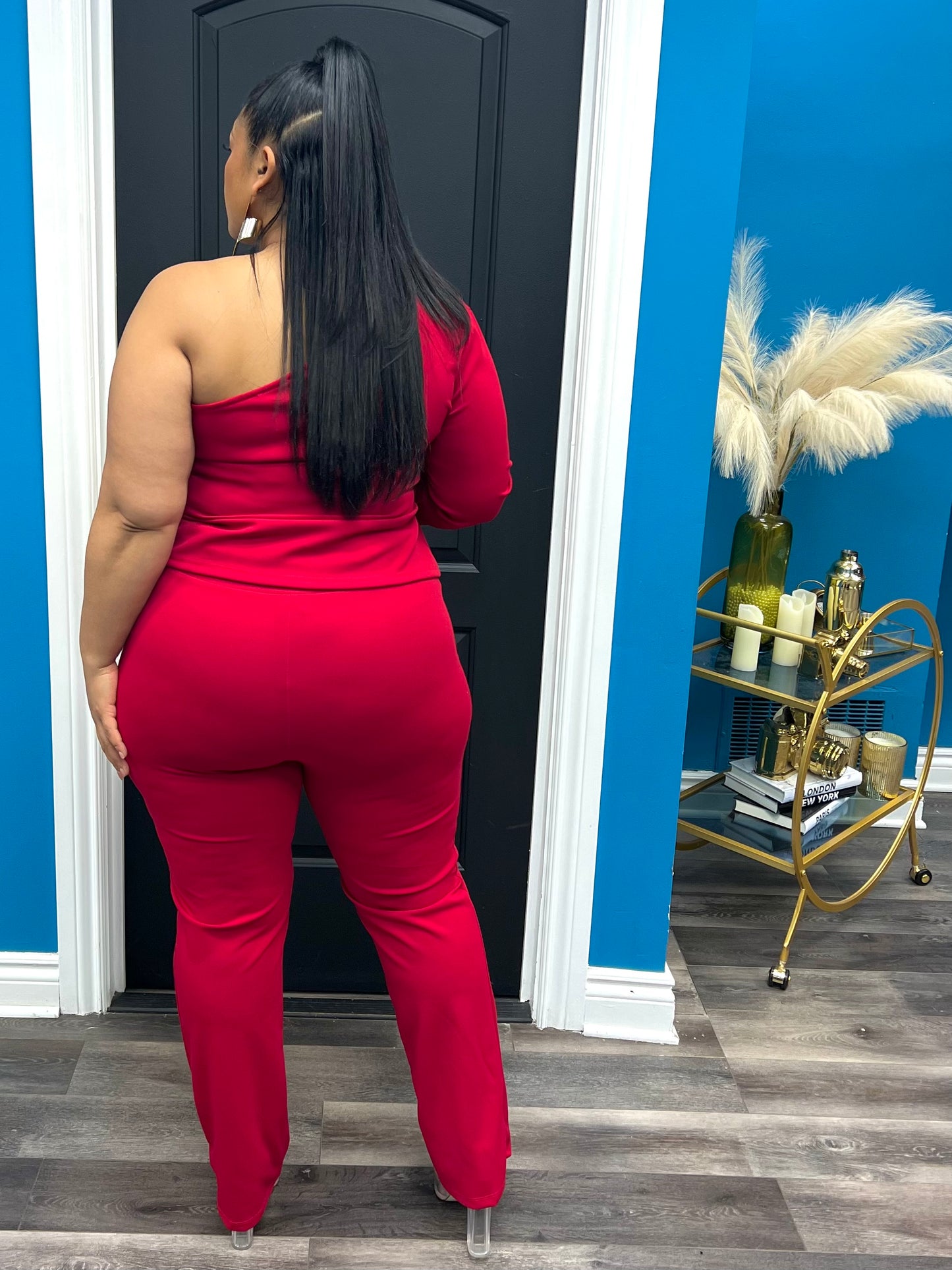 Red Justina Pant Suit