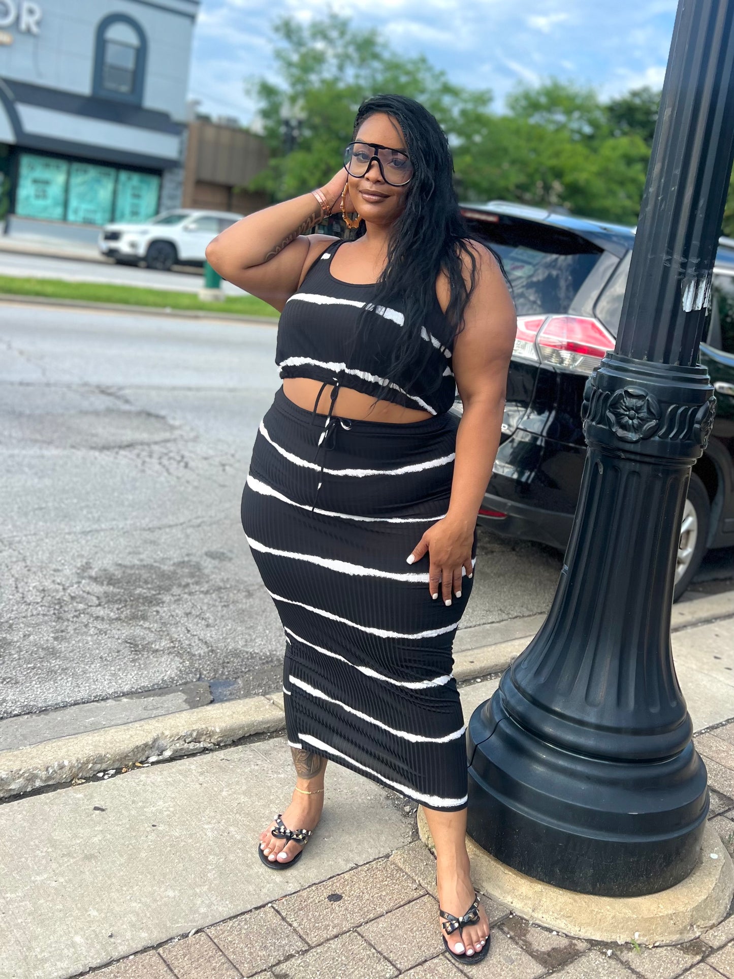 Black Leah Skirt Set