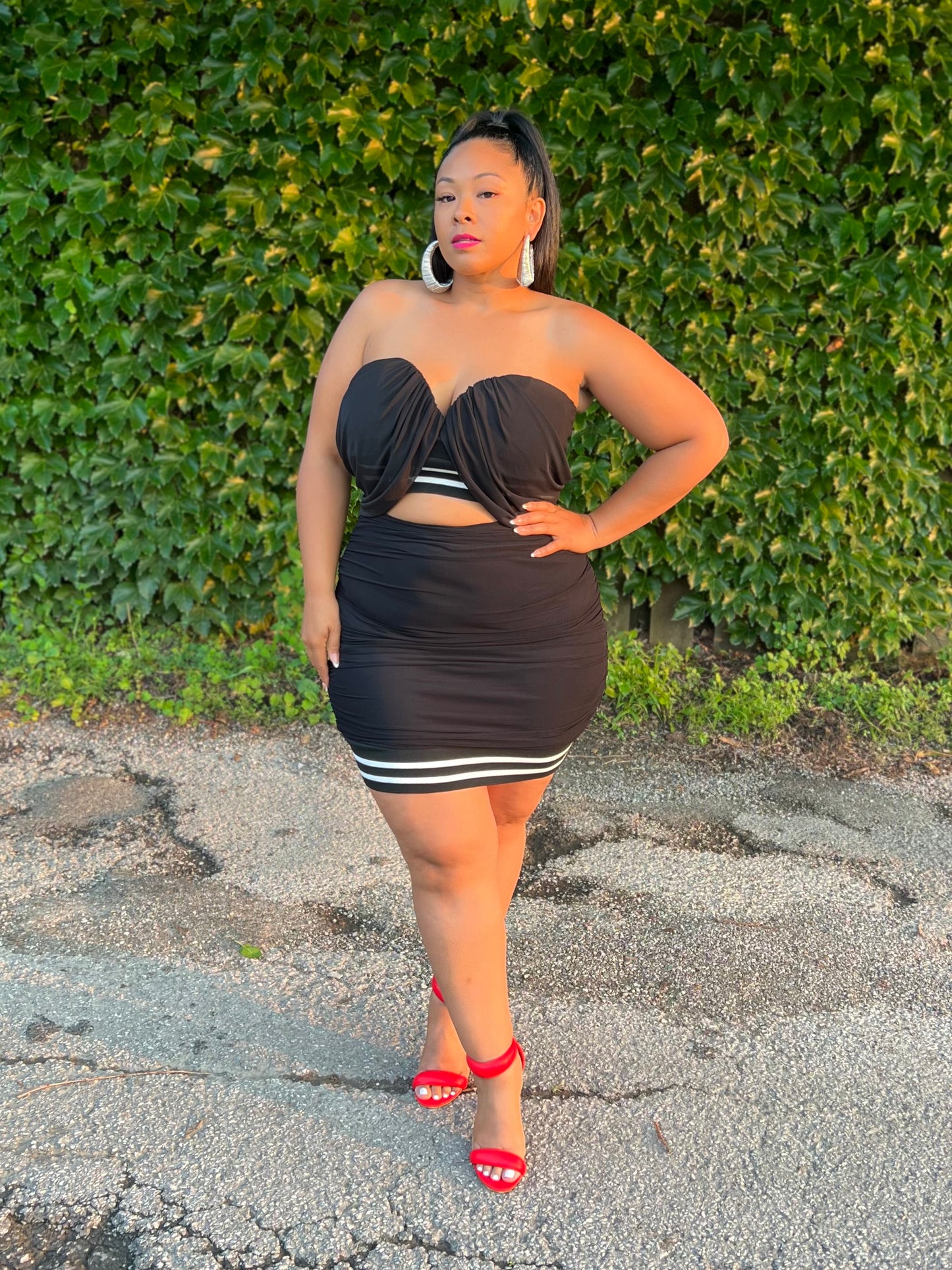 Black Ebone Skirt Set