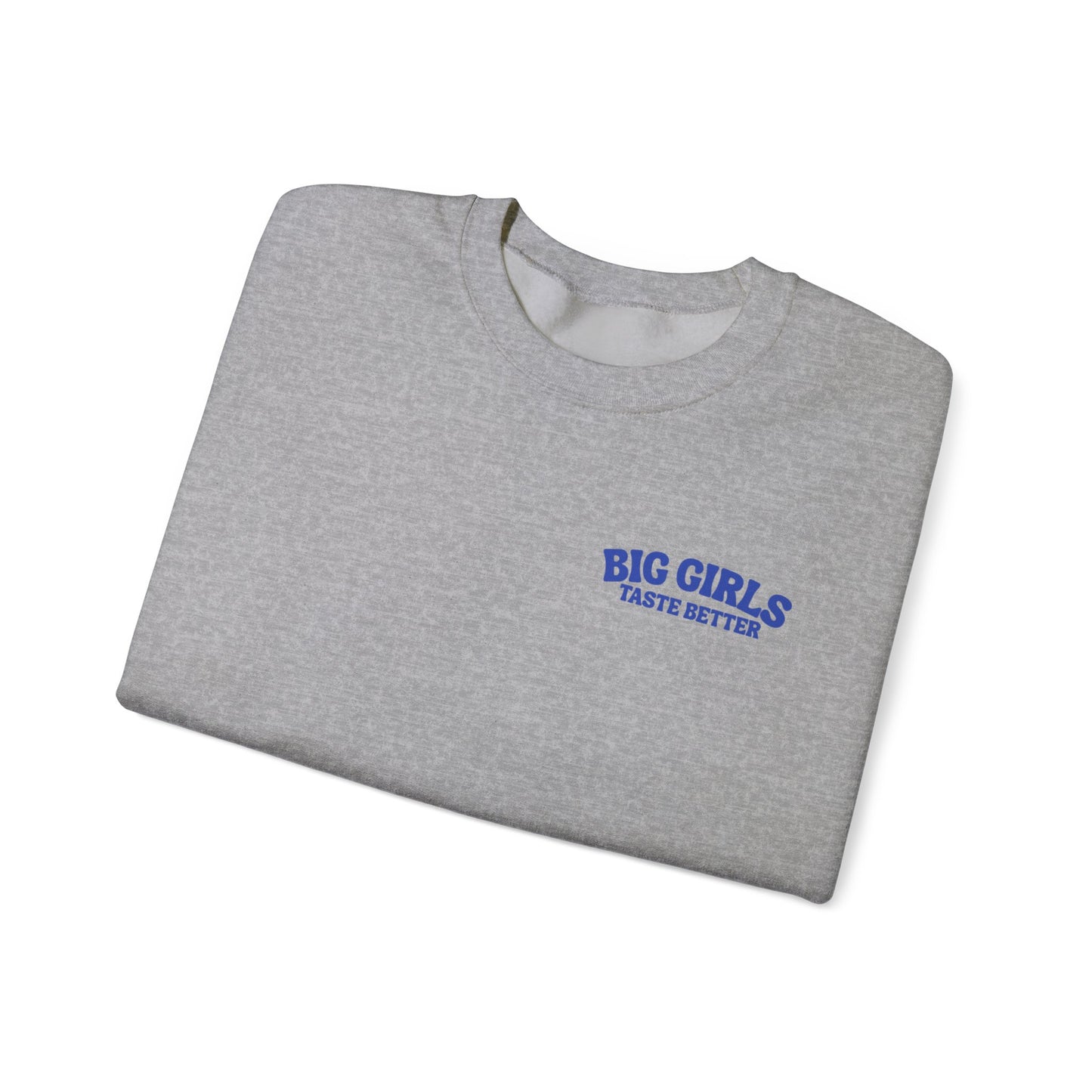 Grey/Royal BIG Girls Taste Better Crewneck
