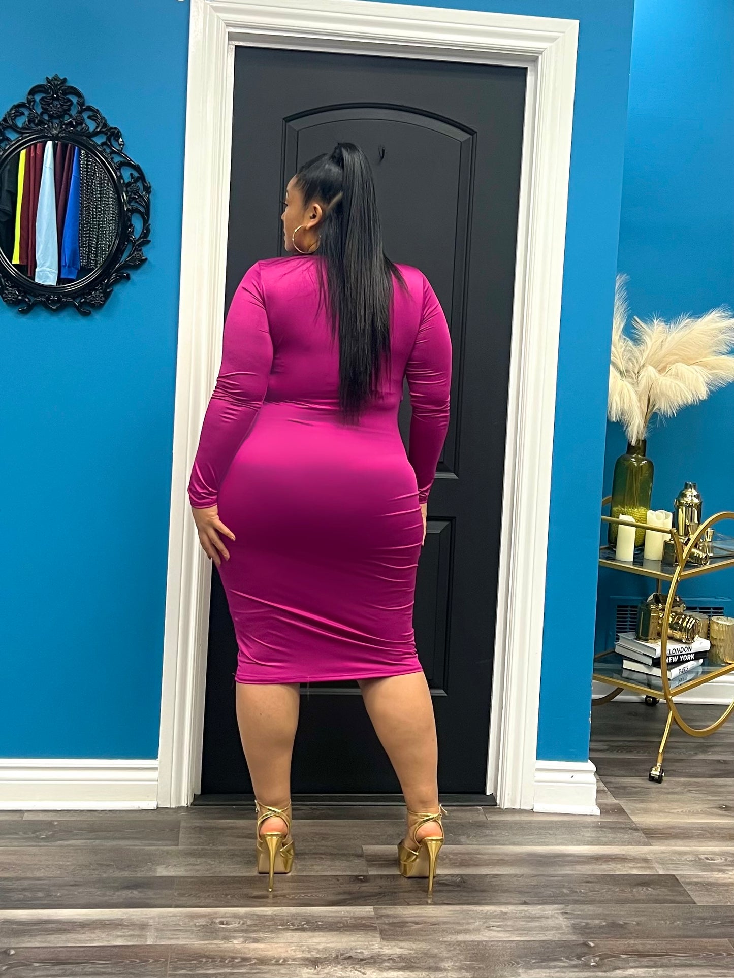 Magenta Doja Dress