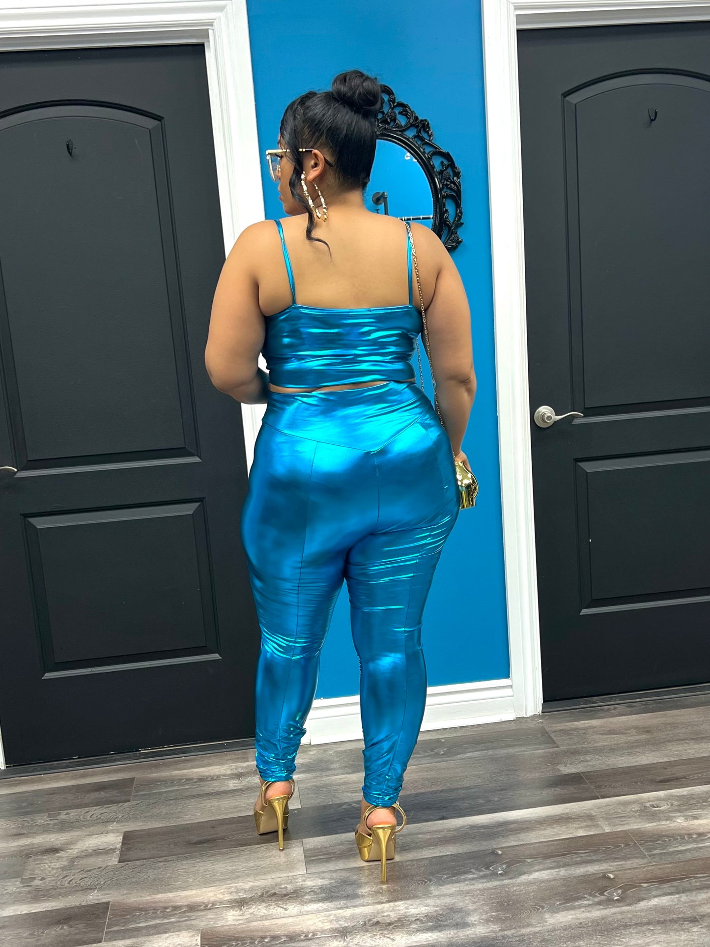 Turquoise Moesha Pant Set
