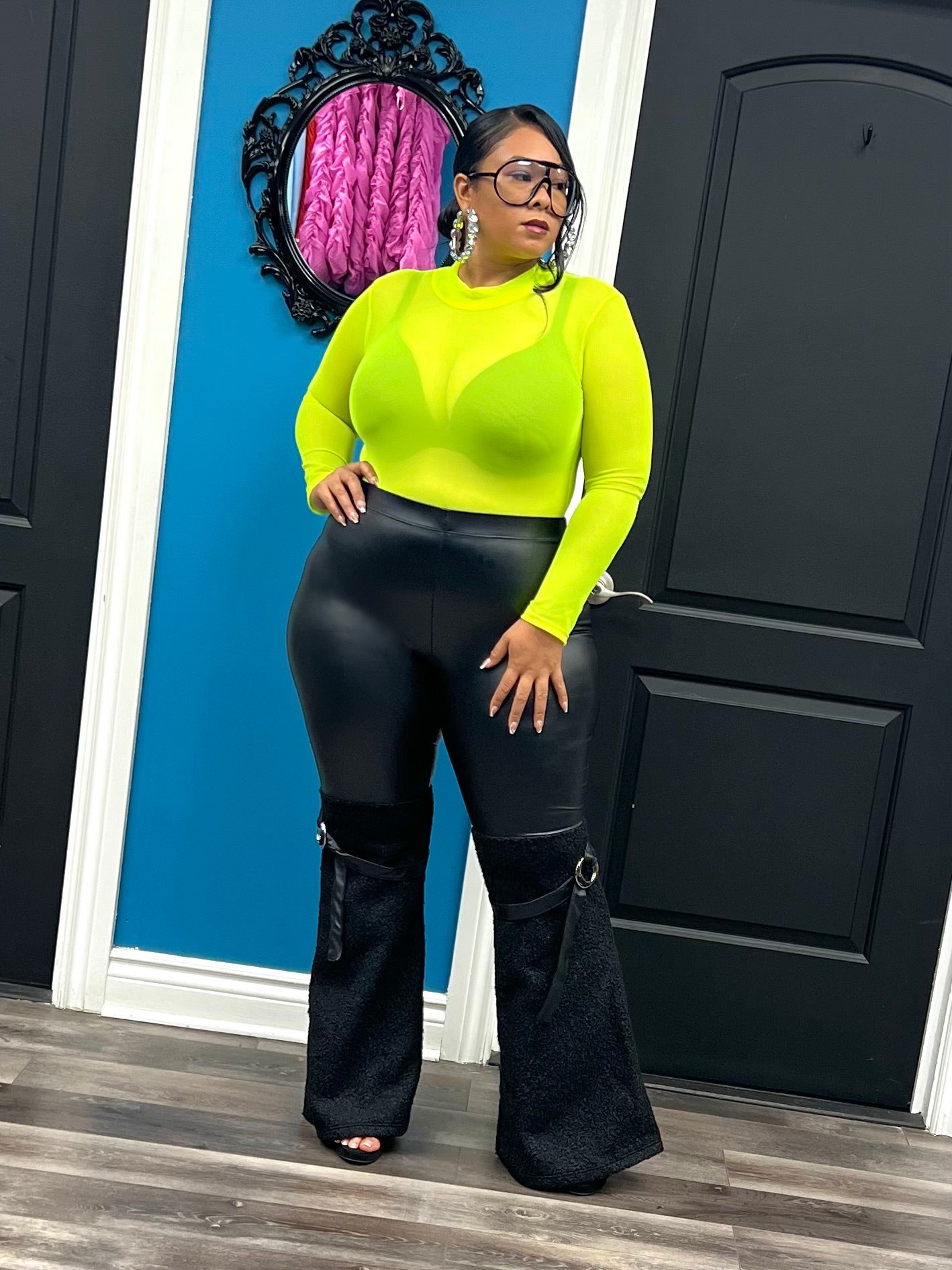 Neon Yellow Sheer Bodysuit