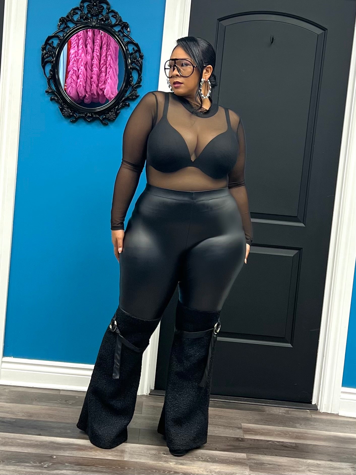 Black Out Sheer Bodysuit