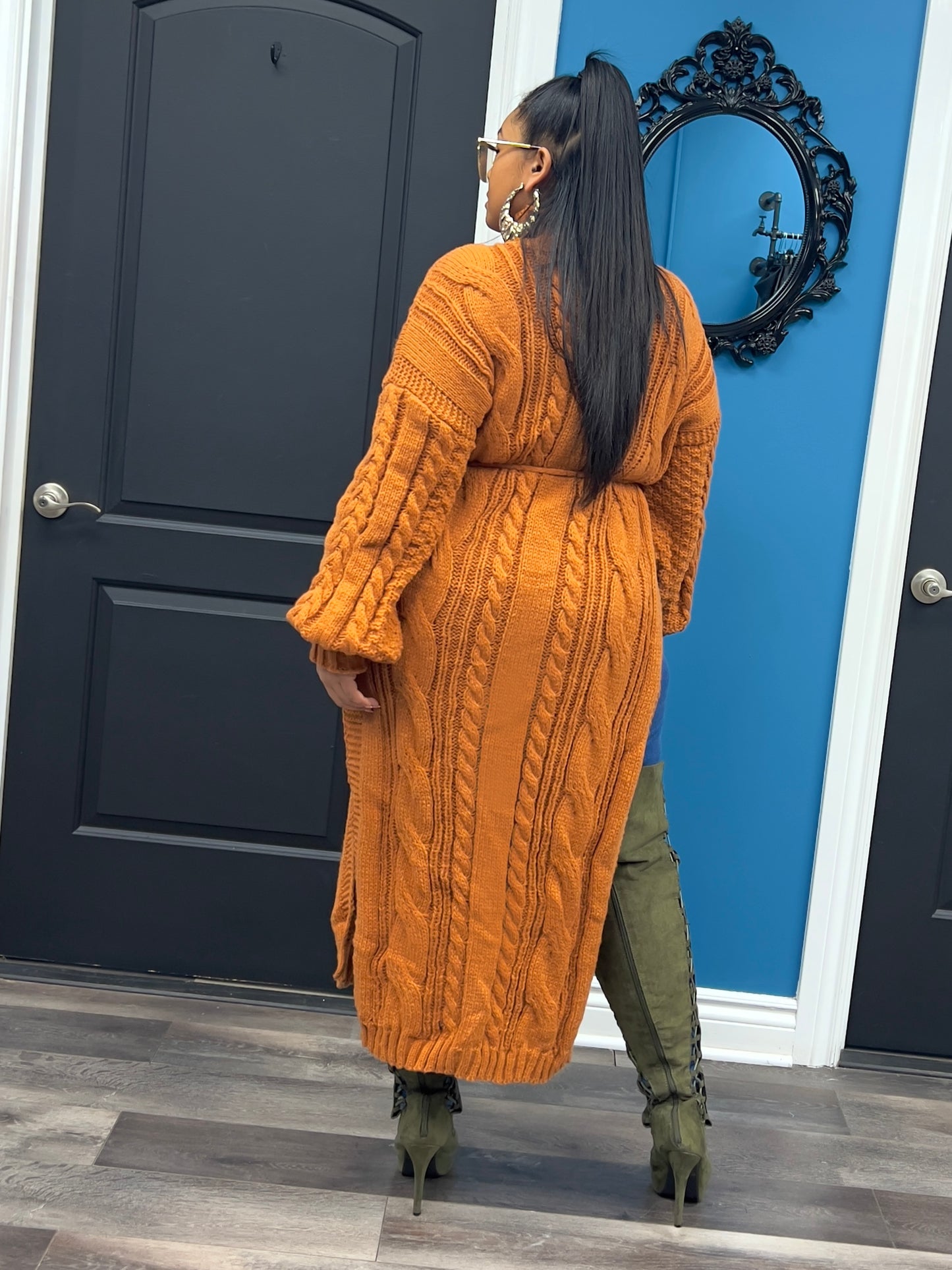 Rust Tamar Maxi Sweater