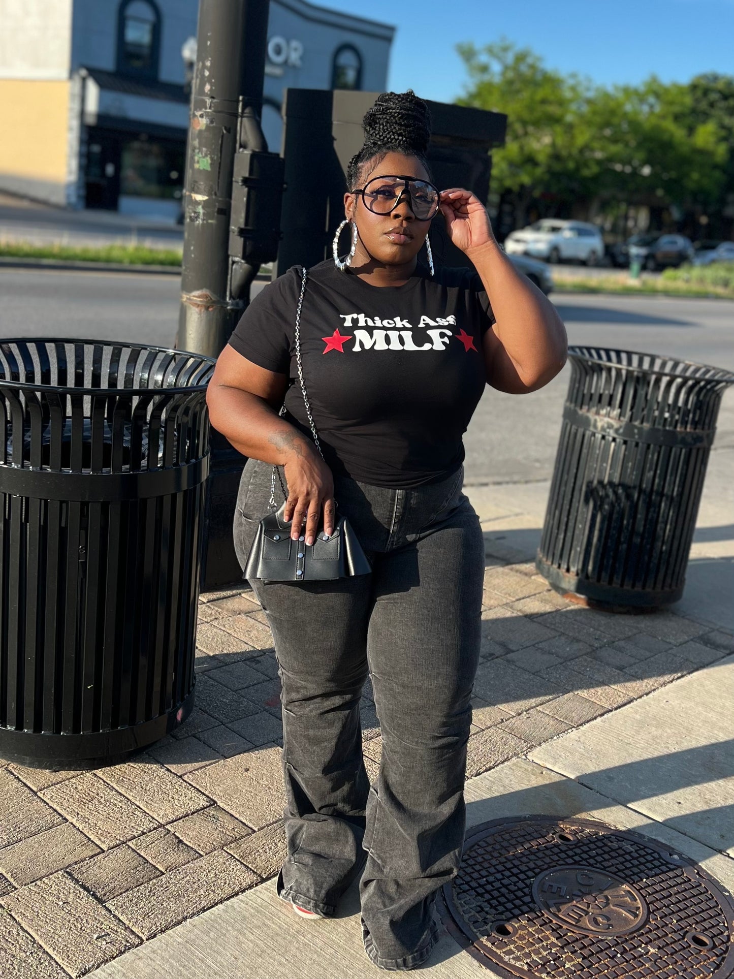Black/White Thick MILF Tee
