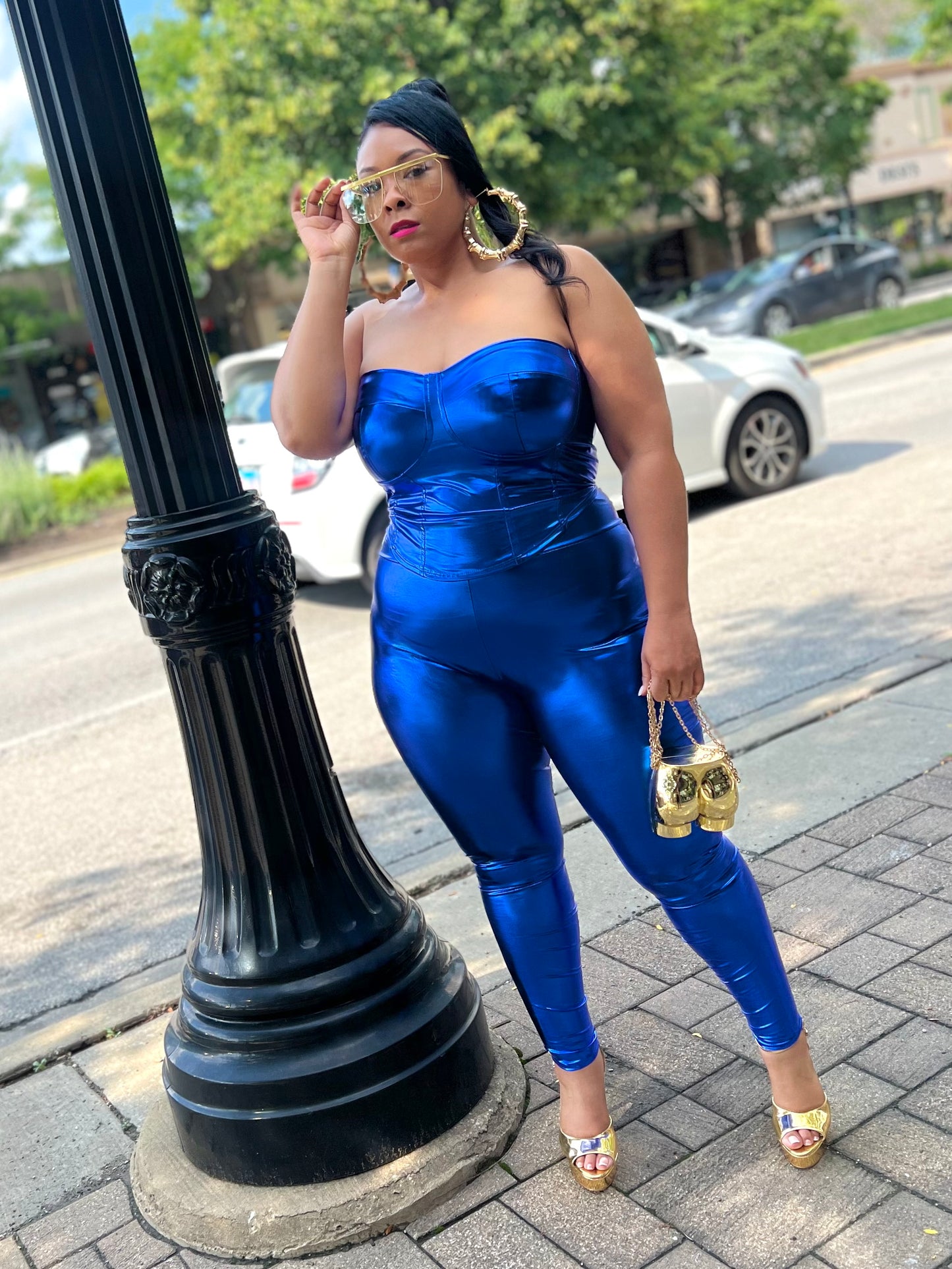 Blue Sheniqua Pant Set