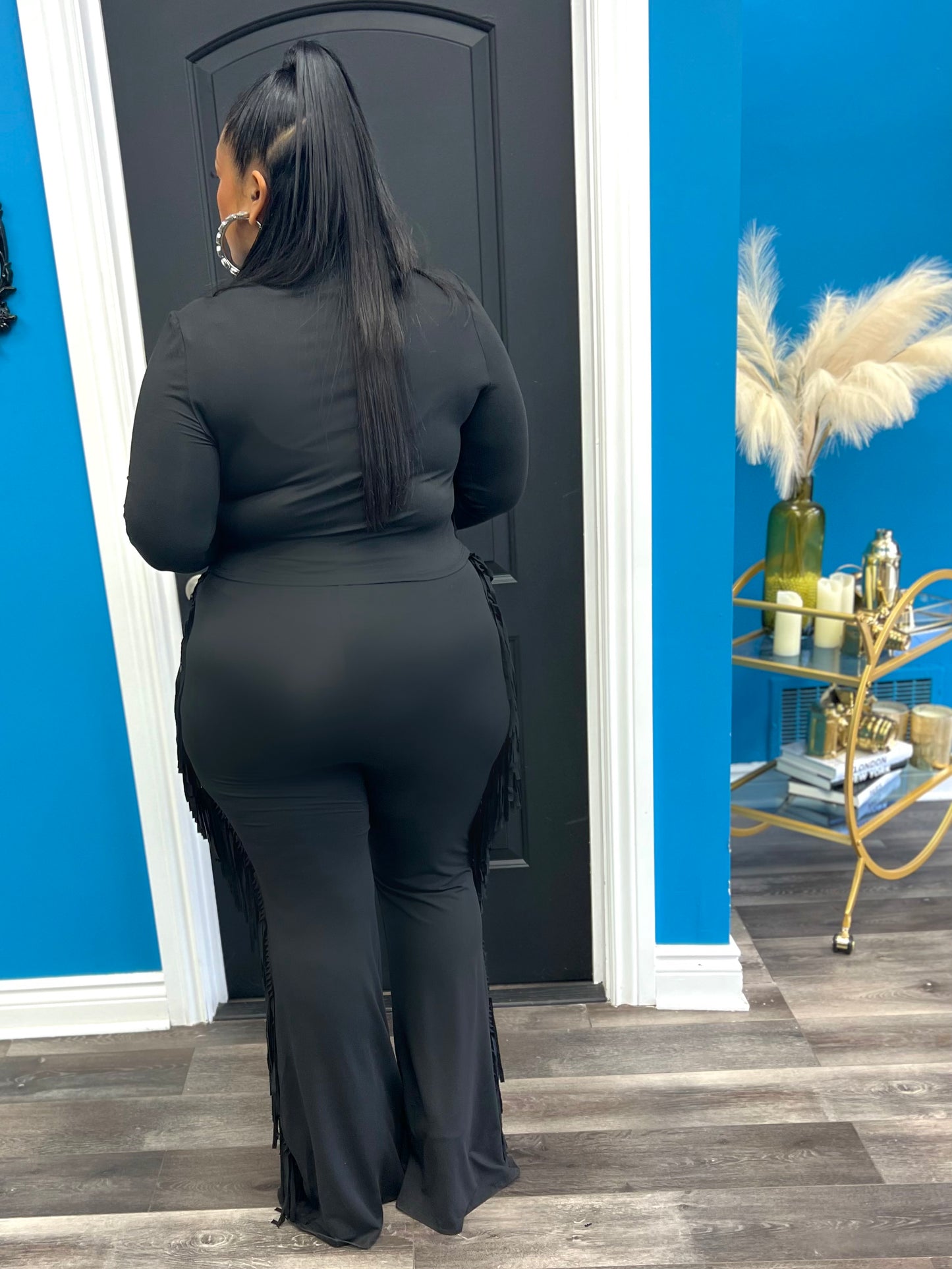 Black Daniella Pant Set