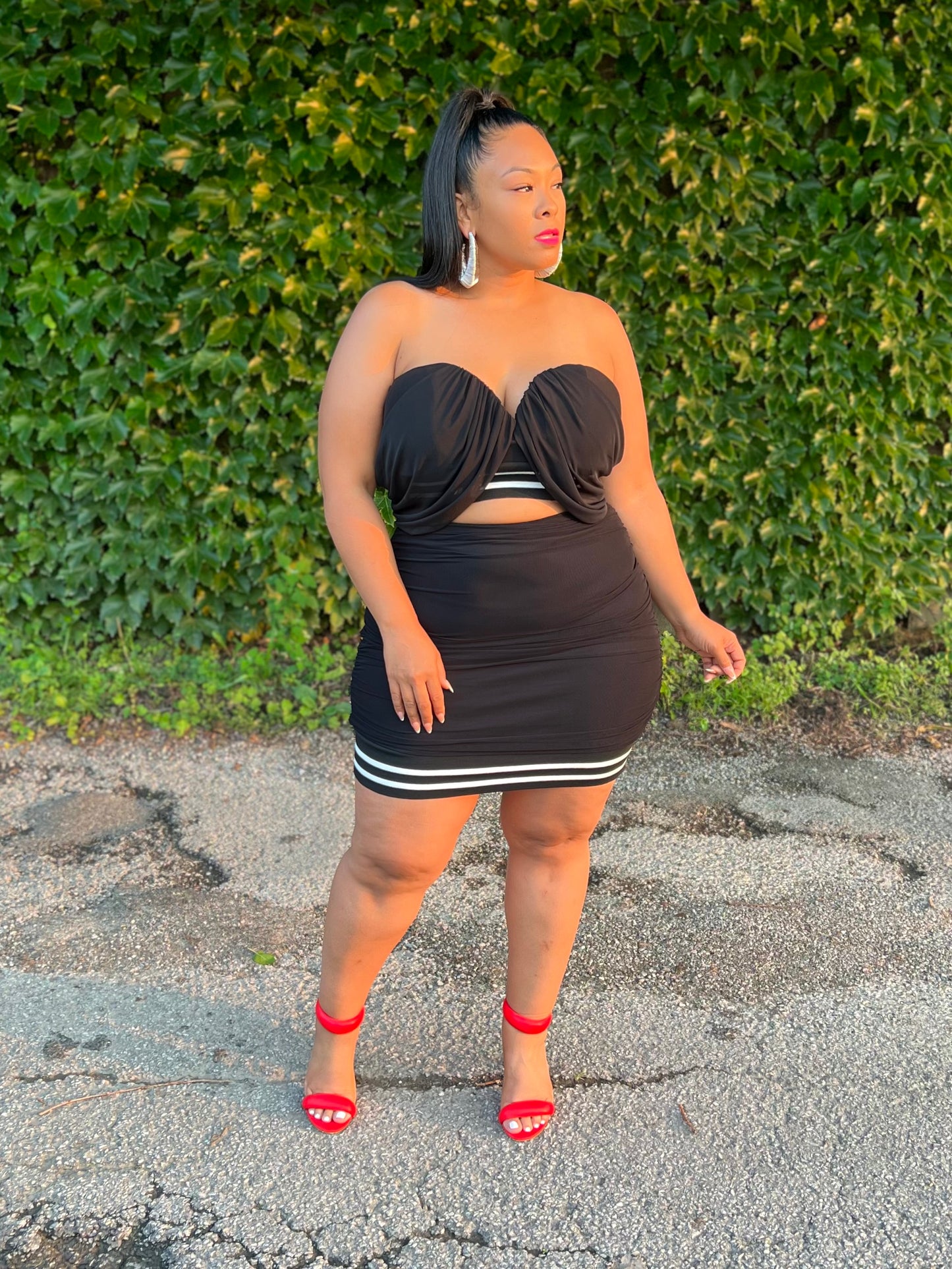 Black Ebone Skirt Set