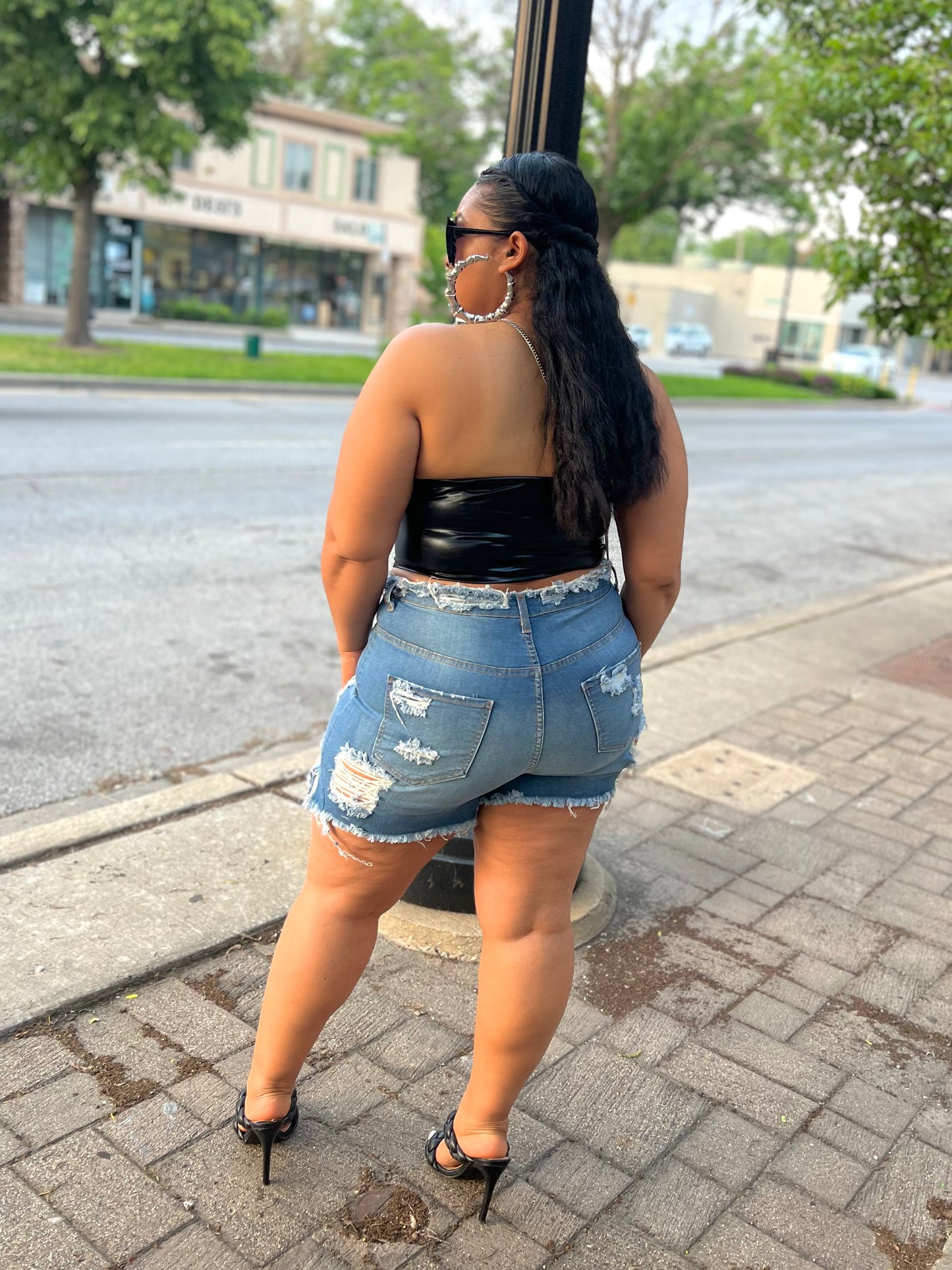Black Goldie Bustier Top