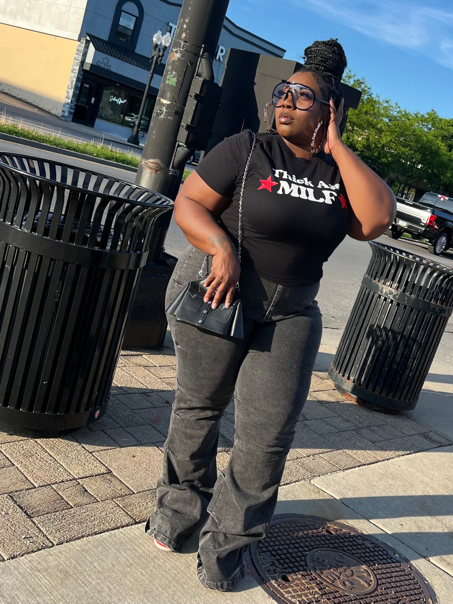 Black/White Thick MILF Tee