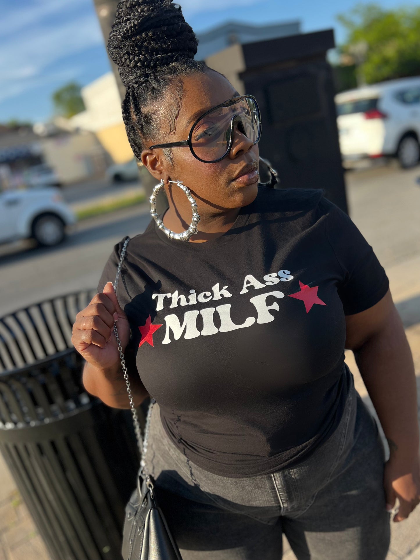 Black/White Thick MILF Tee