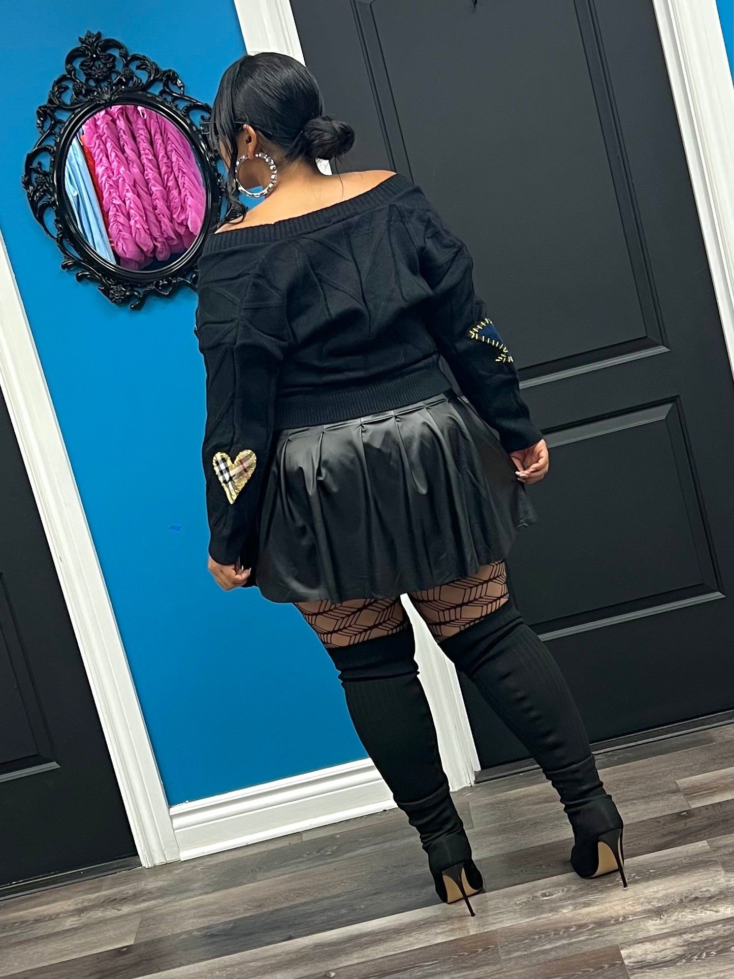 Black Preppy Cardigan