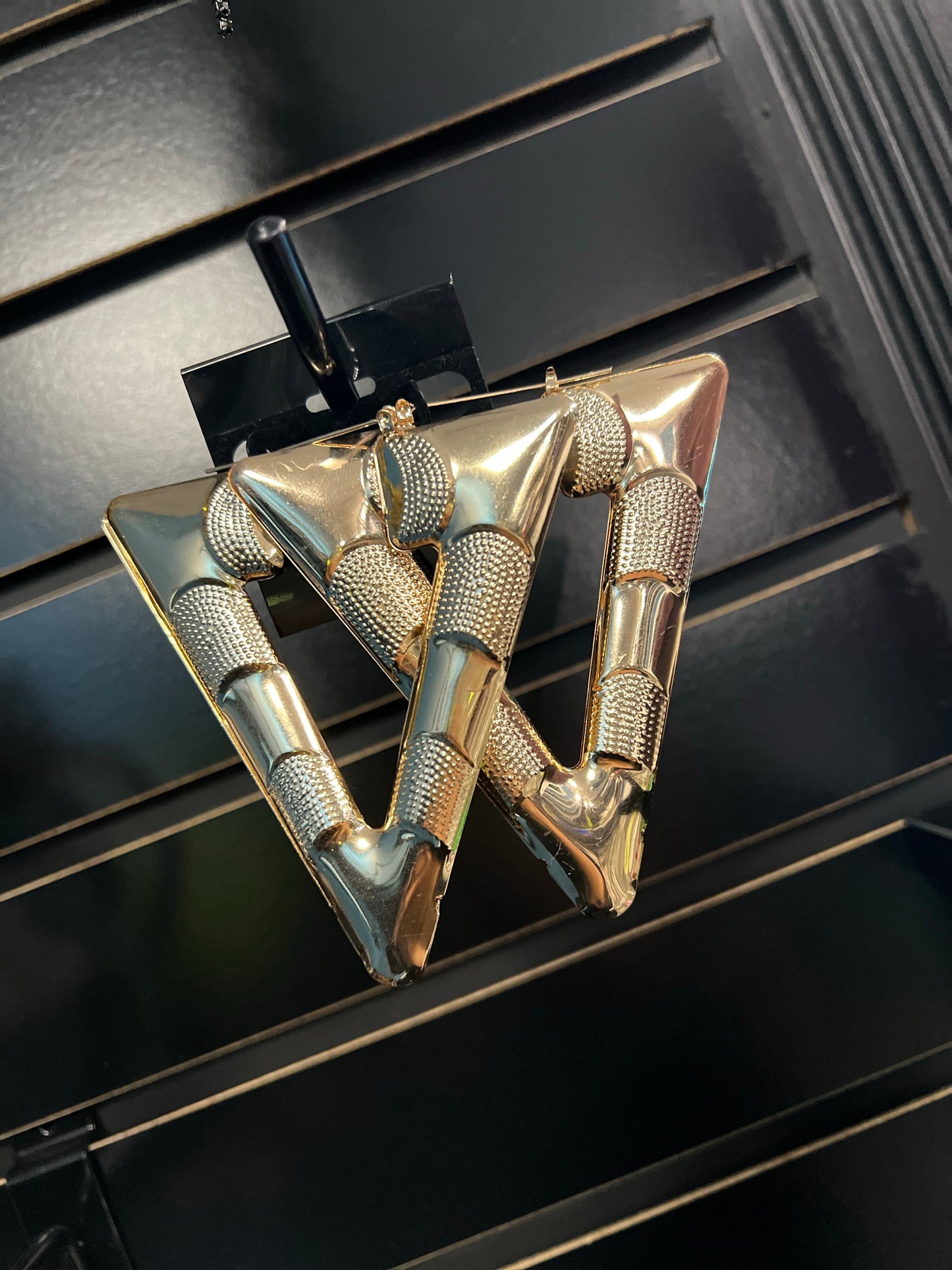 Gold V Knockers Earrings