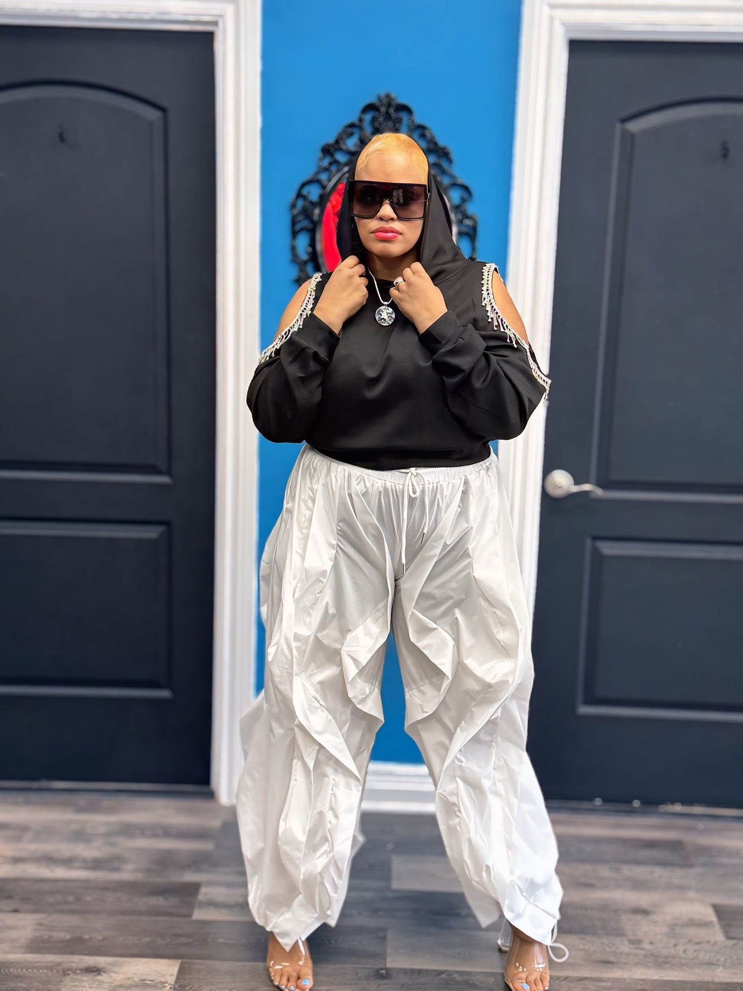 Beach Bum Ruffle Pants - White