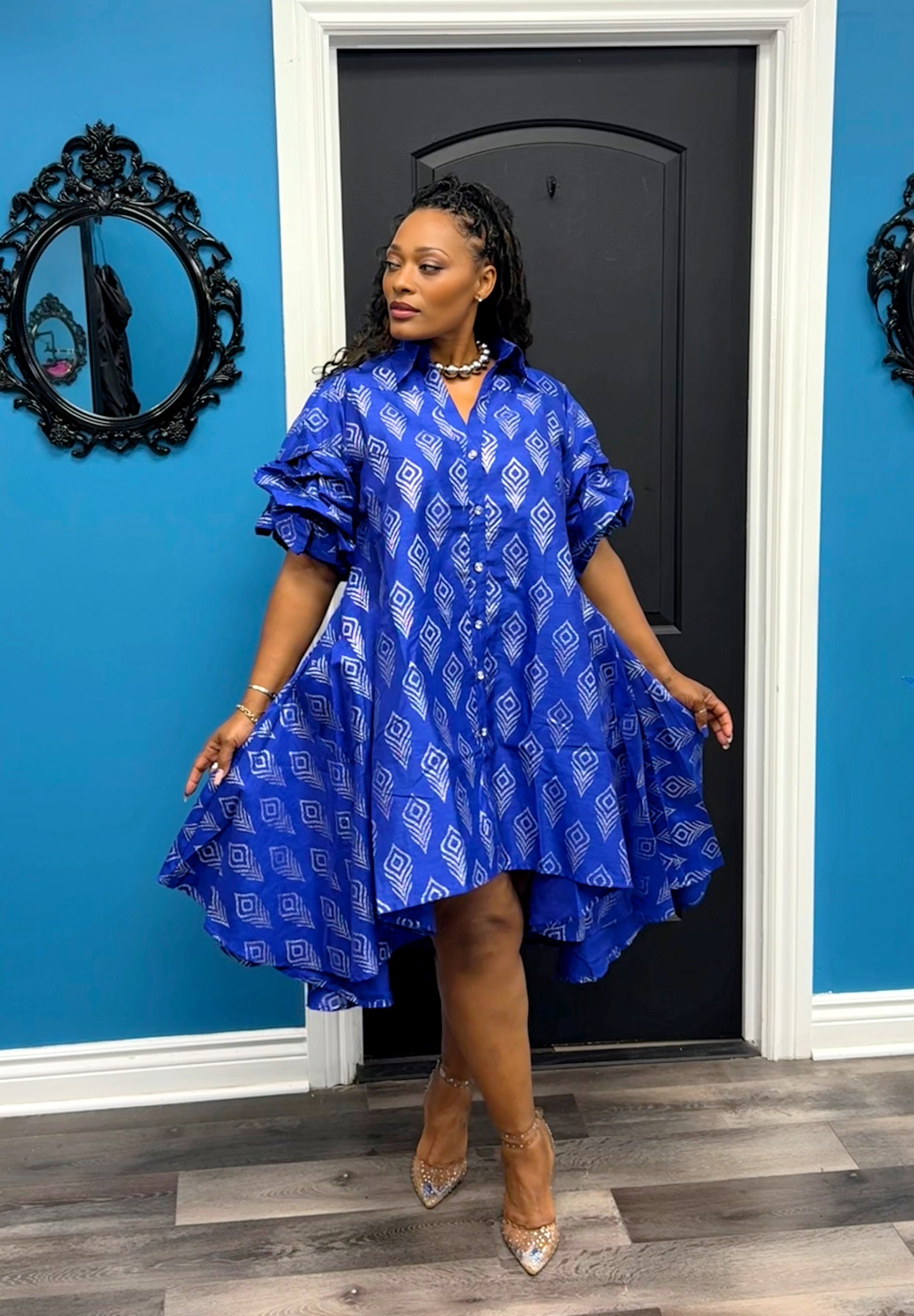 The Mademoiselle Dress - Peacock Blue