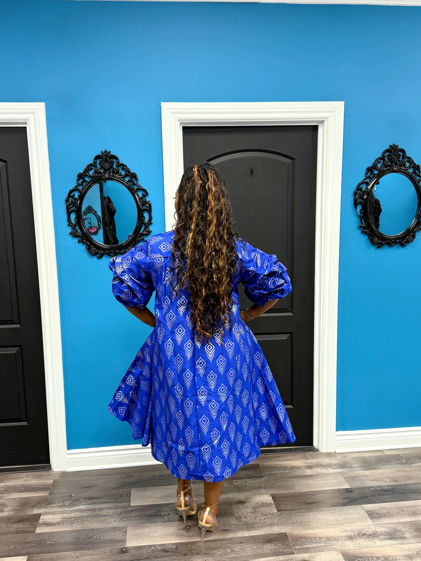 The Mademoiselle Dress - Peacock Blue