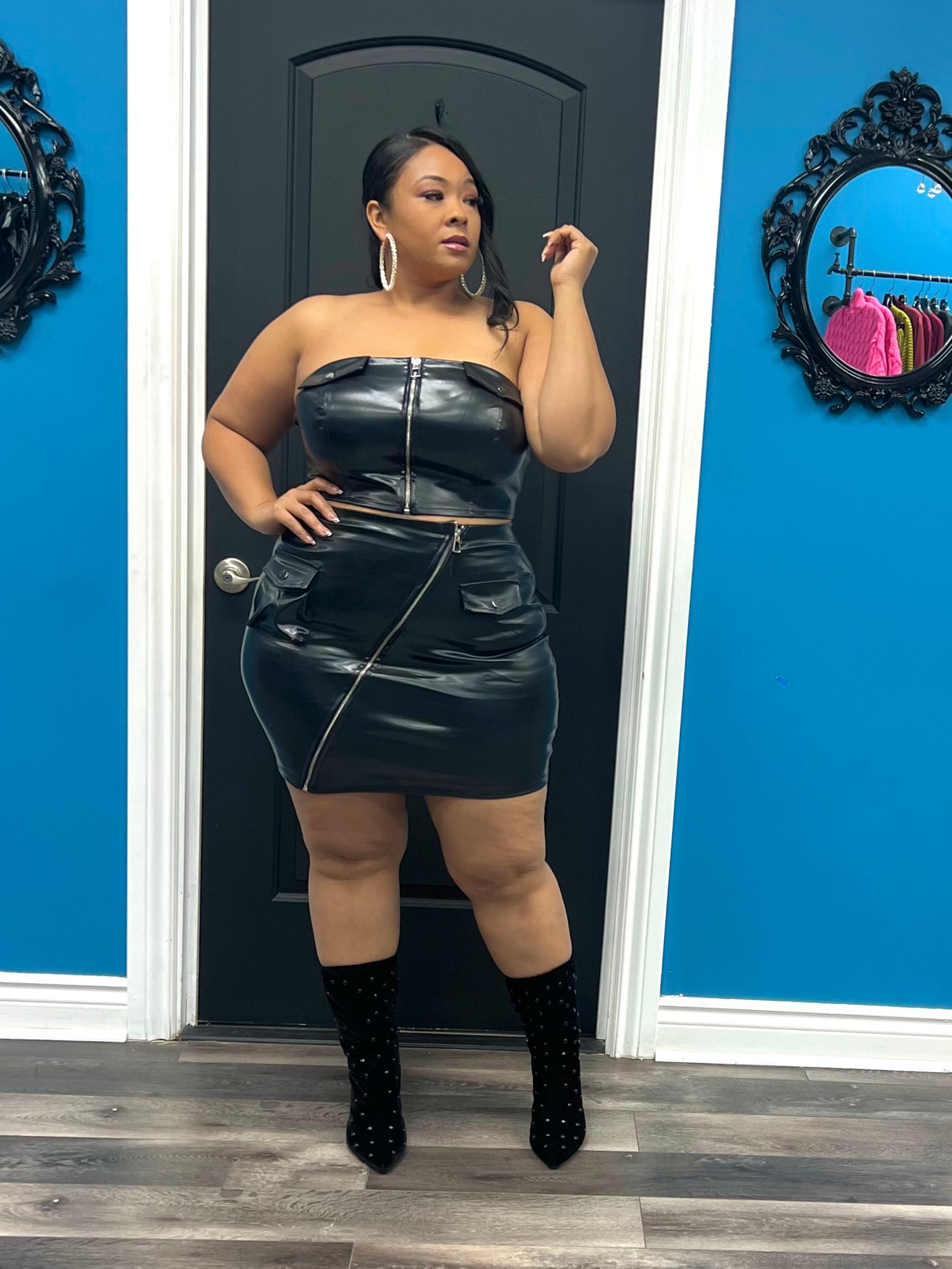 Black Billie Skirt Set