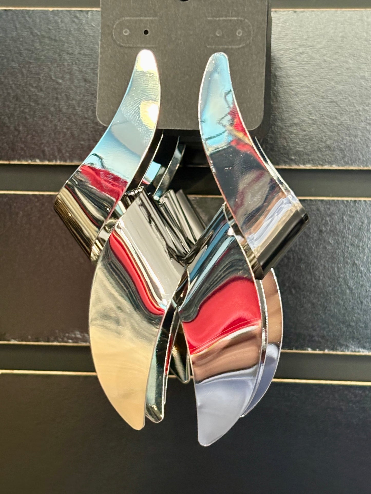 Silver Shark Tail Earrings
