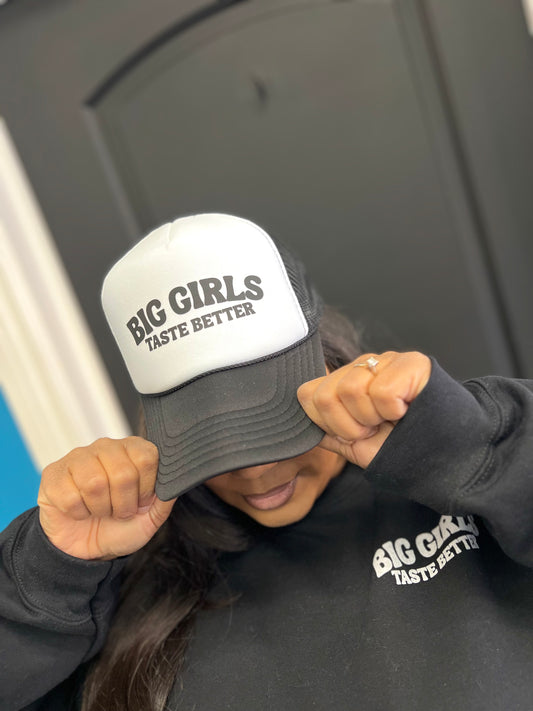 BIG Girls Taste Better Trucker Cap Royal Black
