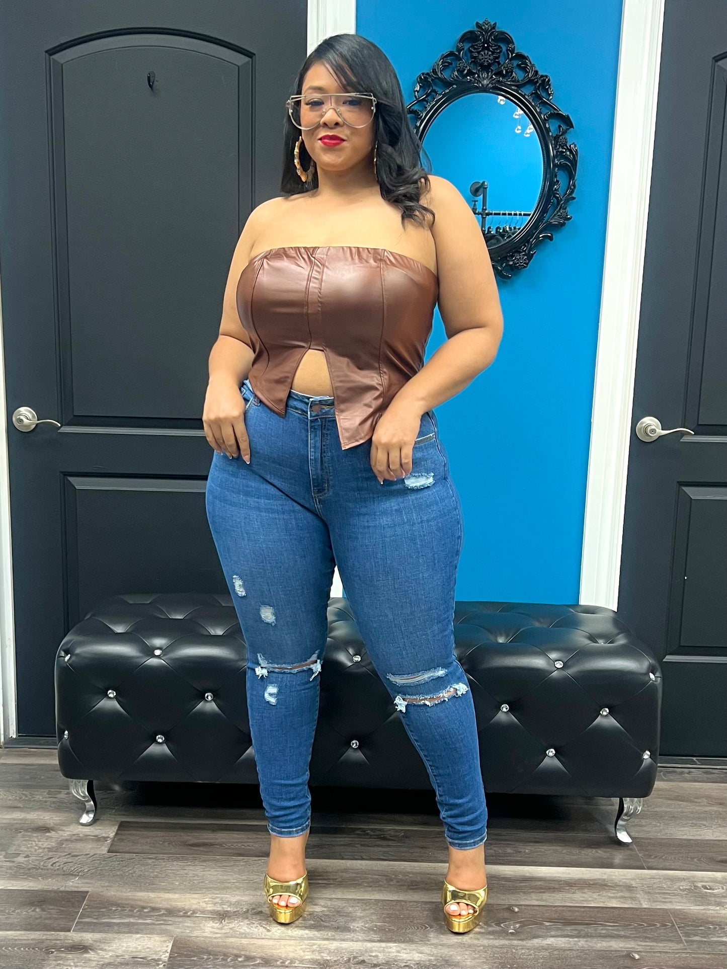 Brown Tyla Top