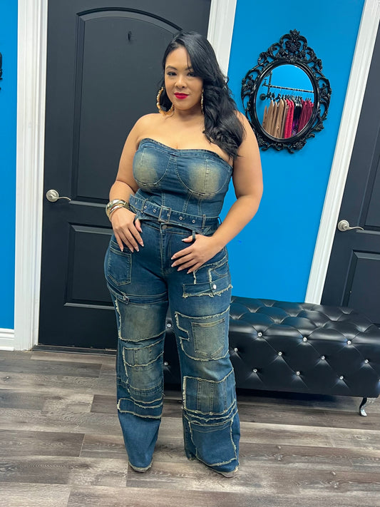 Denim Sierra Pant Set