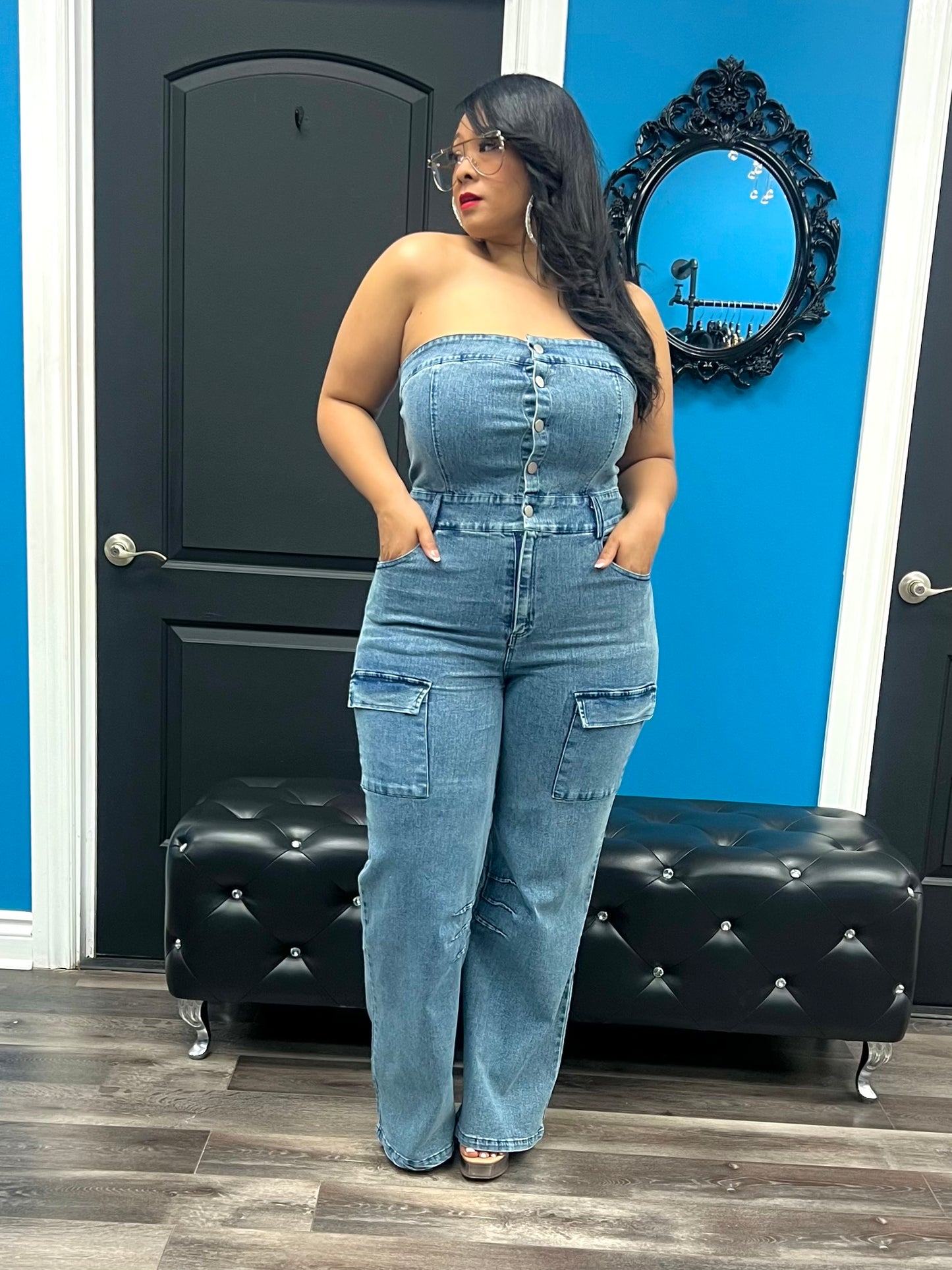 Light Denim Zamia Jumpsuit