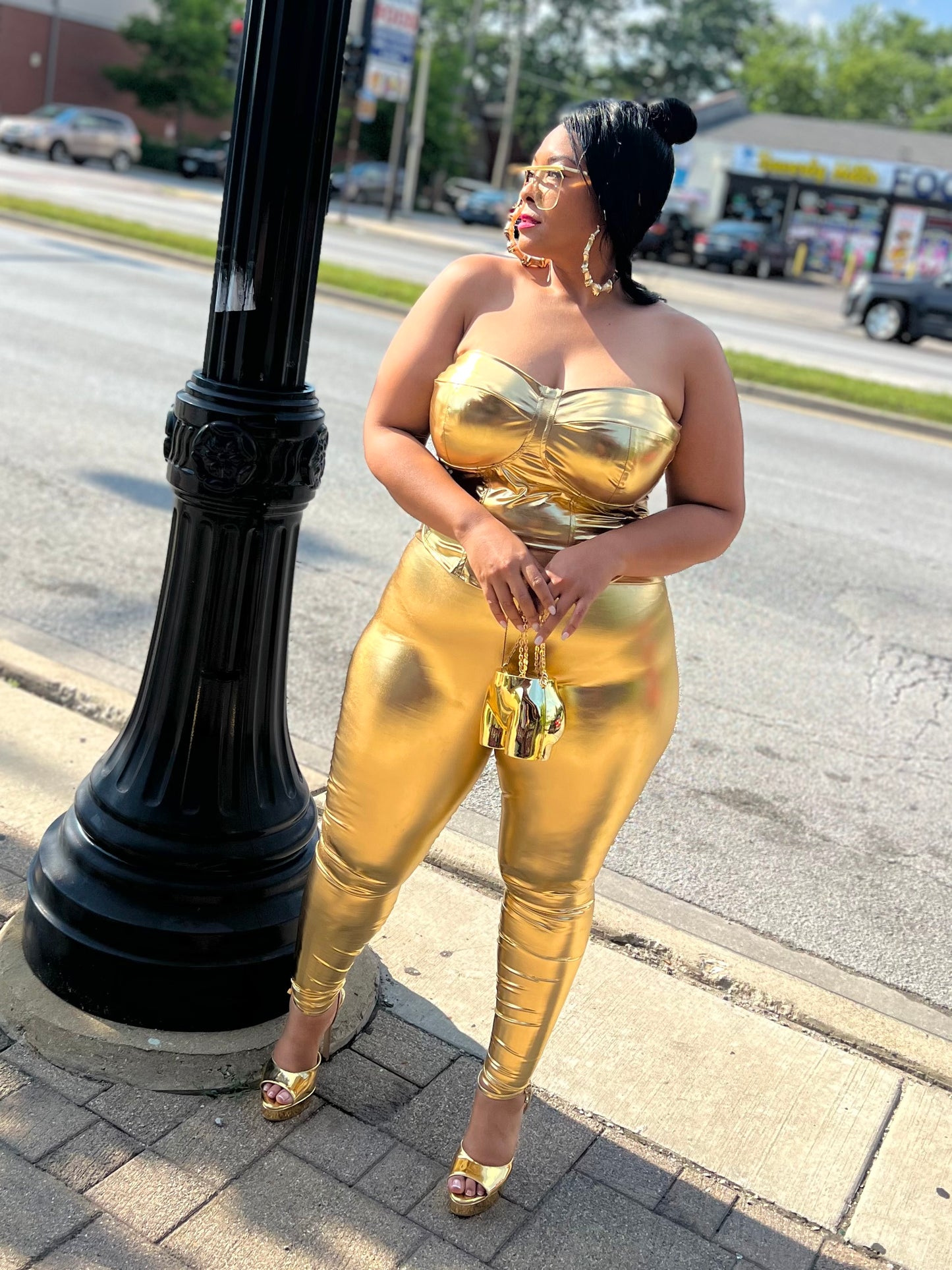 Gold Sheniqua Pant Set