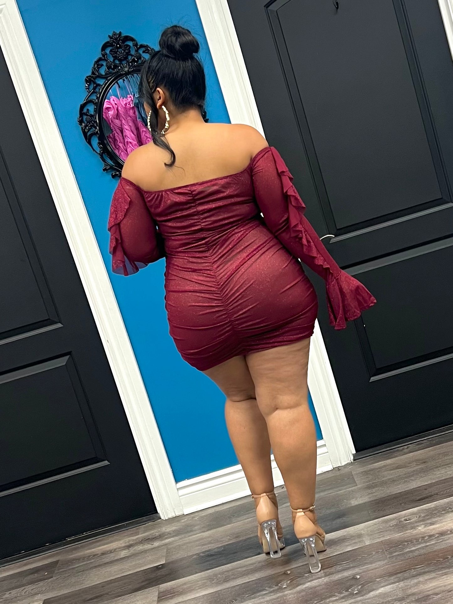 Wine Reah Dress