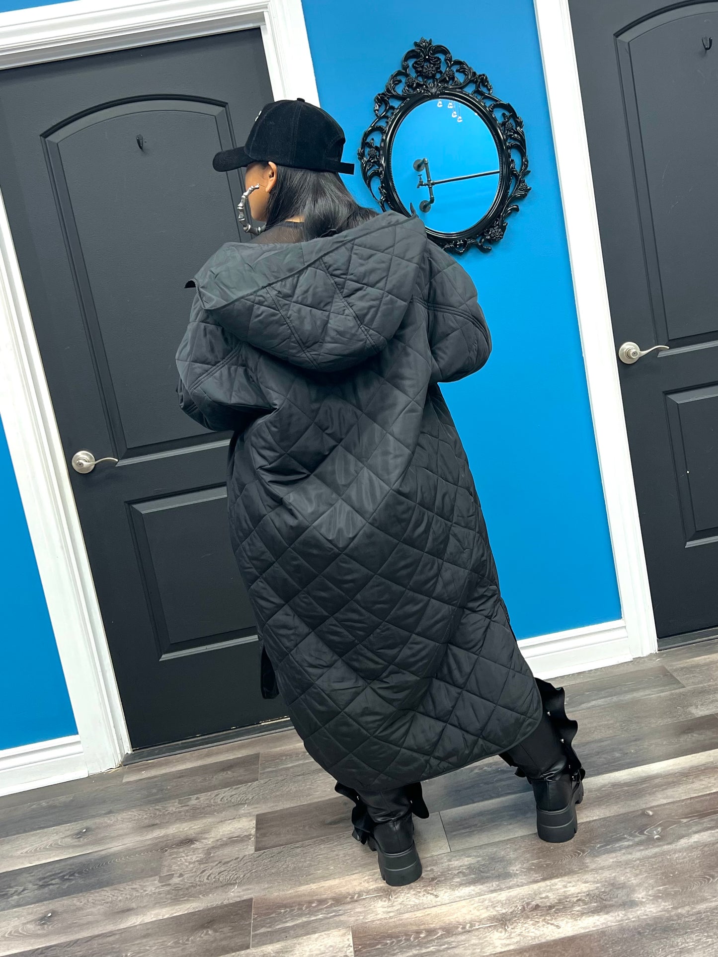 Black Puffed Up Coat