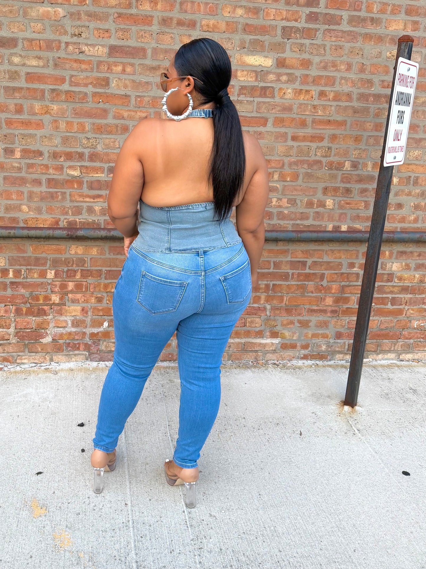 Light Washed Pinup Skinny Jeans