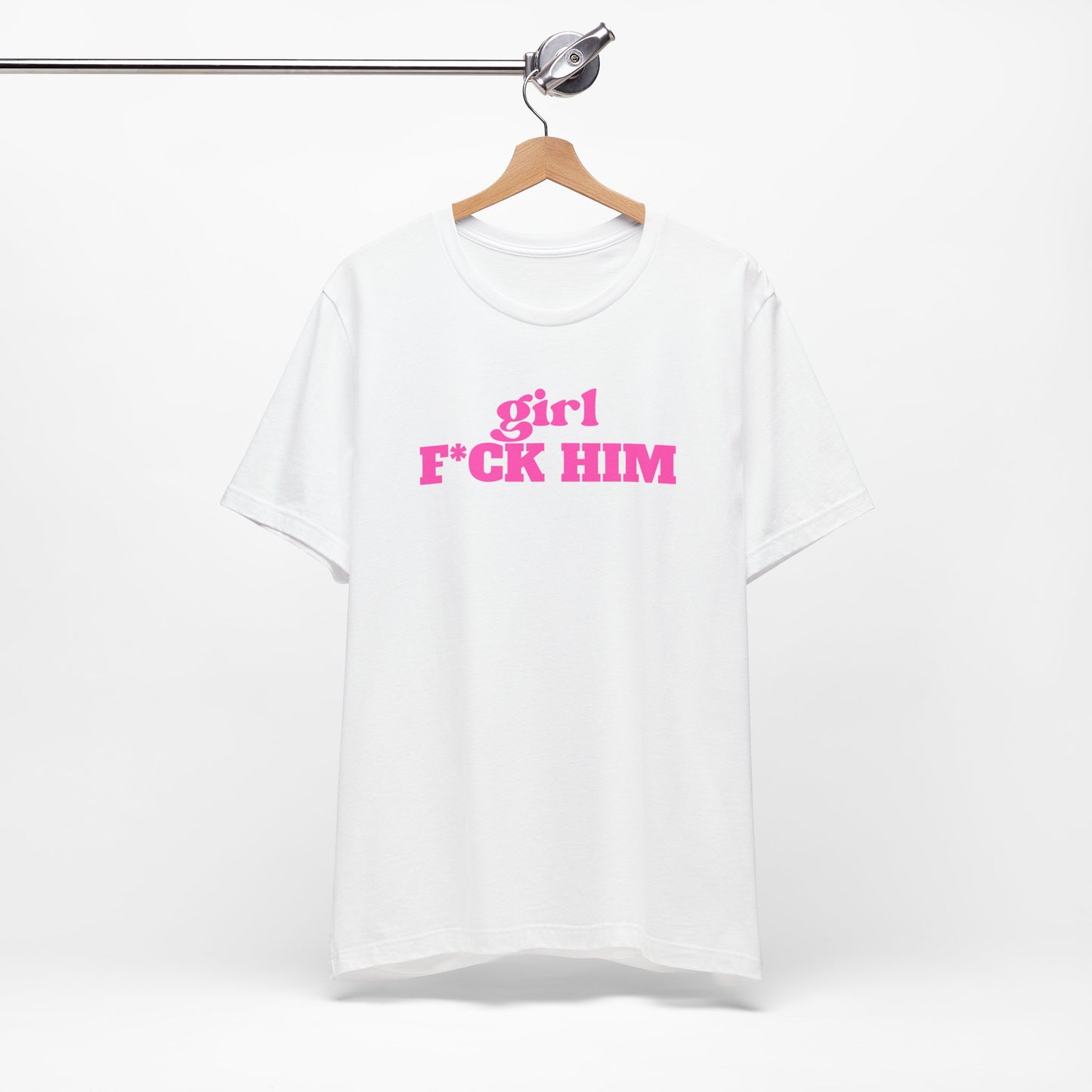 White/Pink F*CK Him Tee
