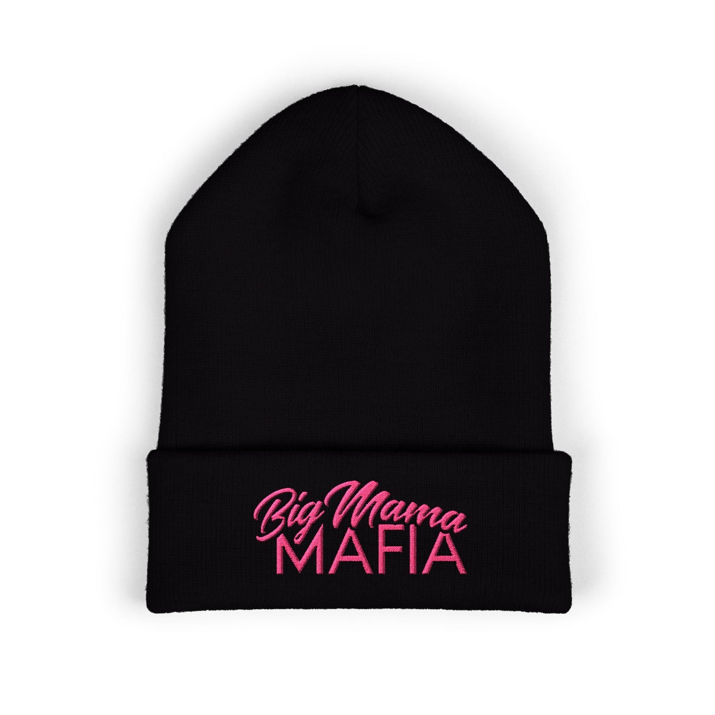 Black/Pink Big Mama Mafia Cuffed Beanie