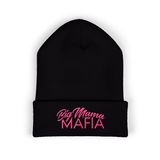 Black/Pink Big Mama Mafia Cuffed Beanie