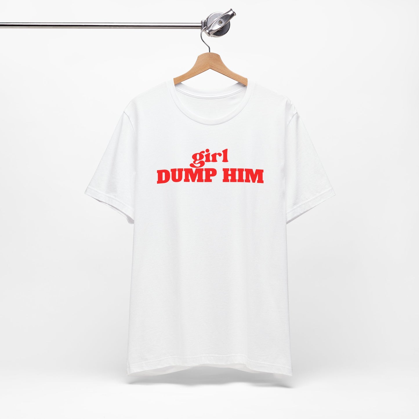 White/Red Dump Him Tee