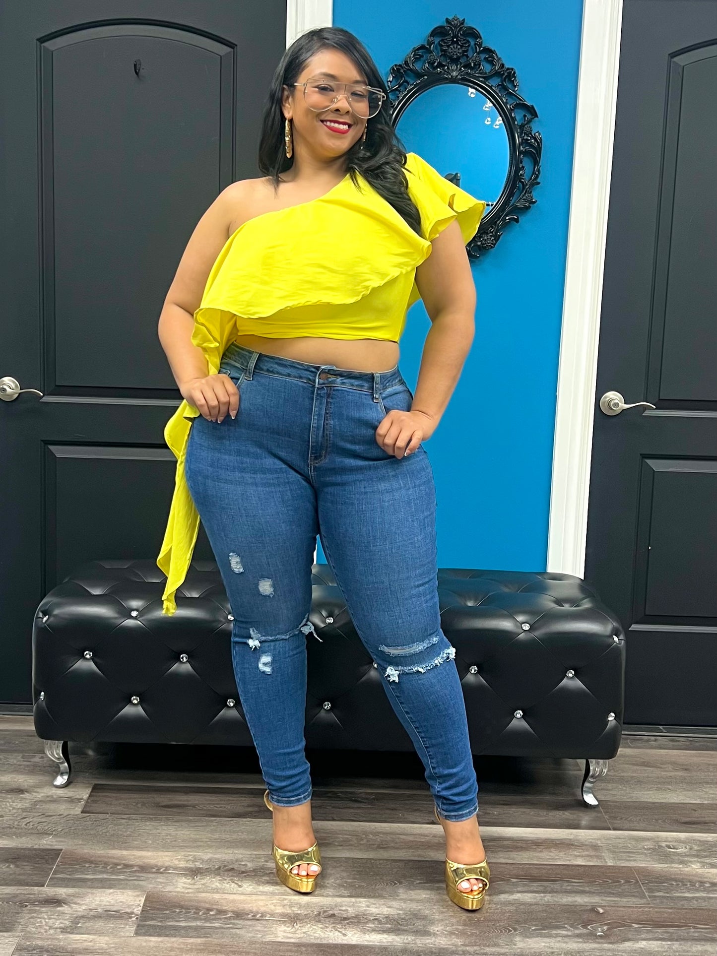 Yellow Tyra Top