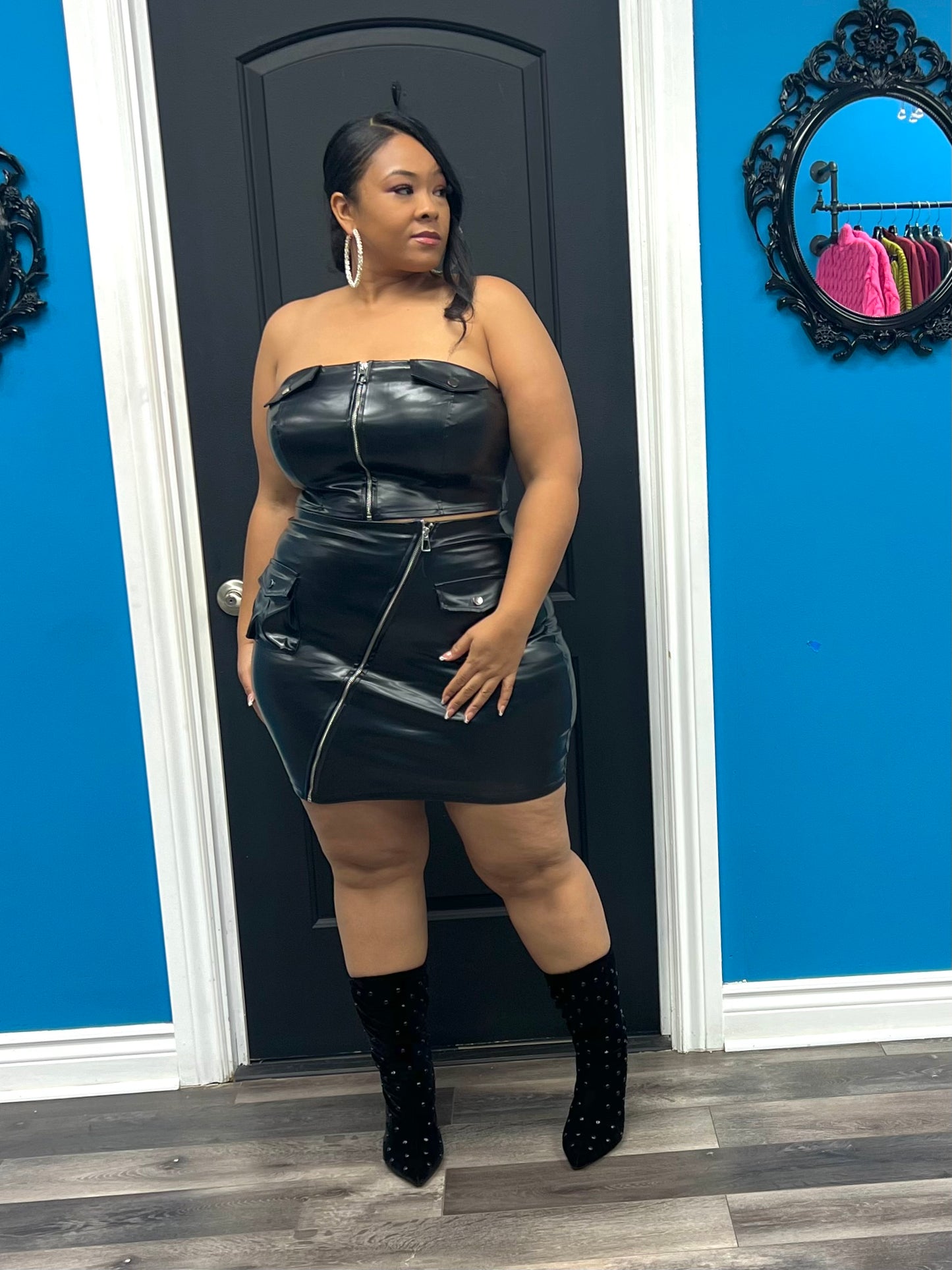 Black Billie Skirt Set