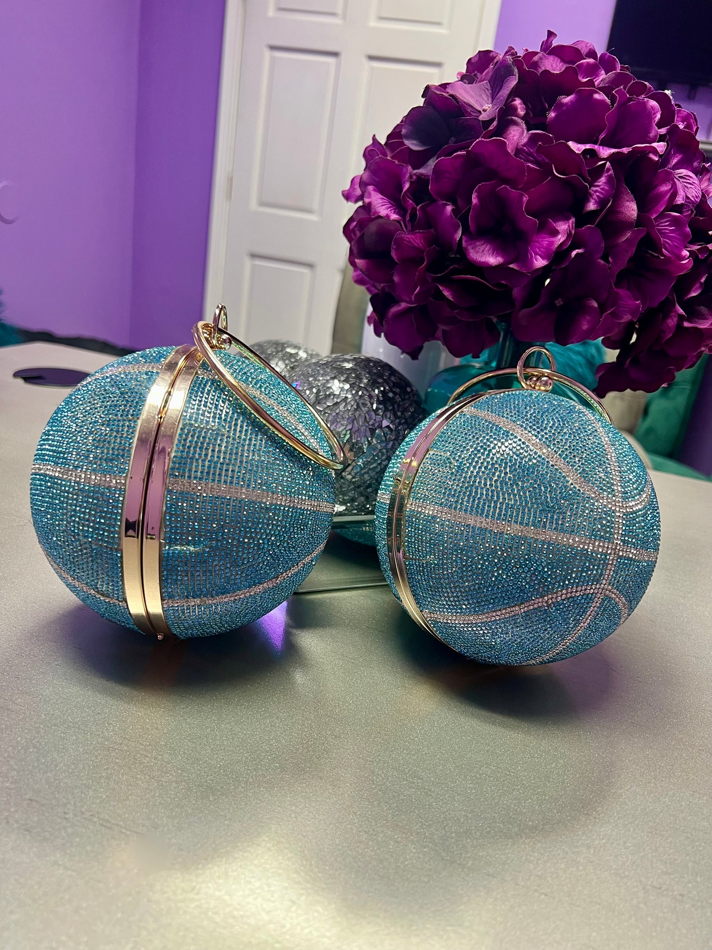 Teal Bling Hoopers Bag