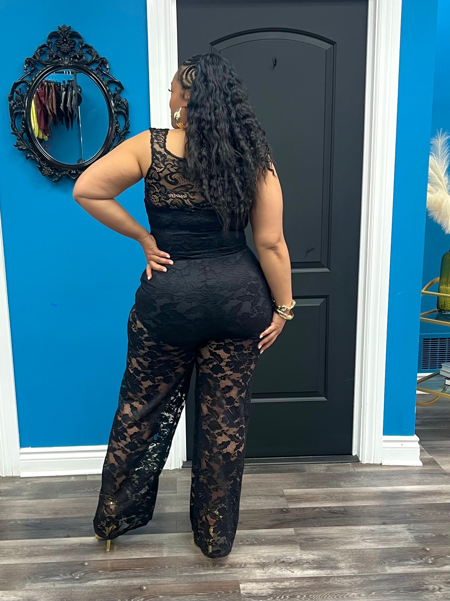 Black Laleece Pant Set