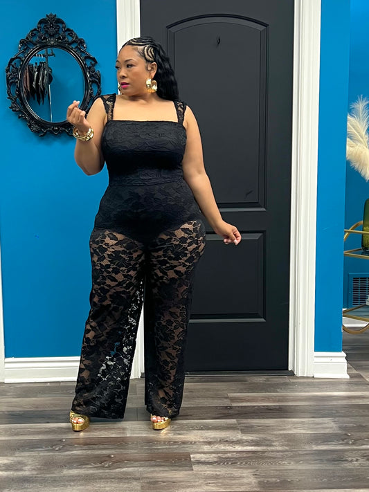 Black Laleece Pant Set