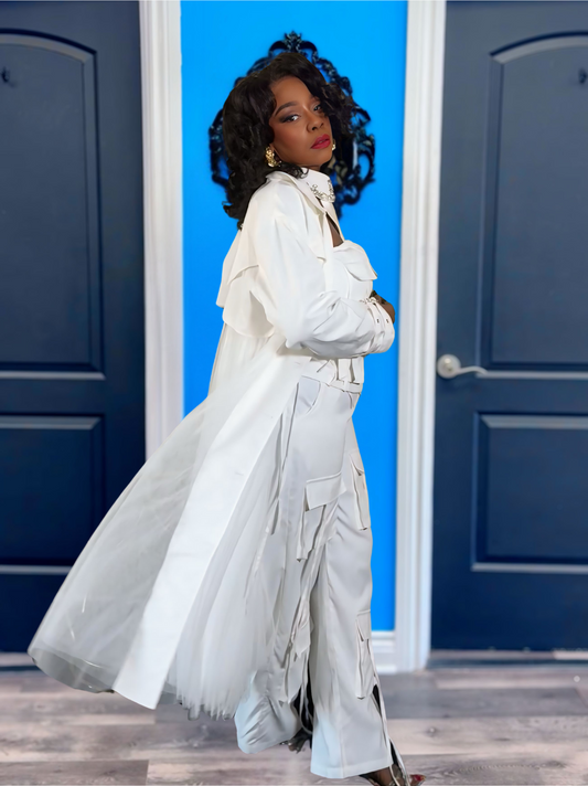 Draped In Lace Trench