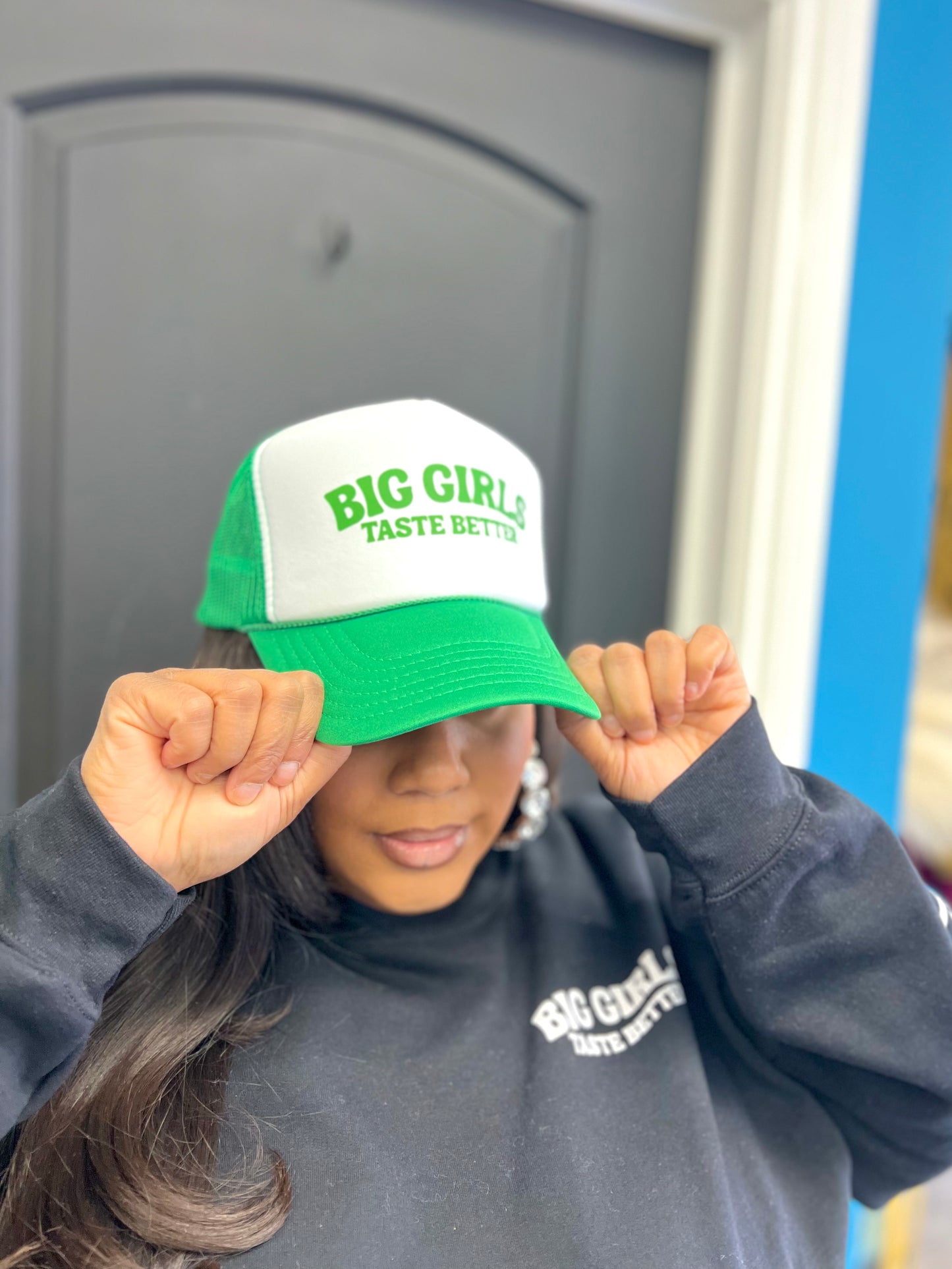 BIG Girls Taste Better Trucker Cap Green
