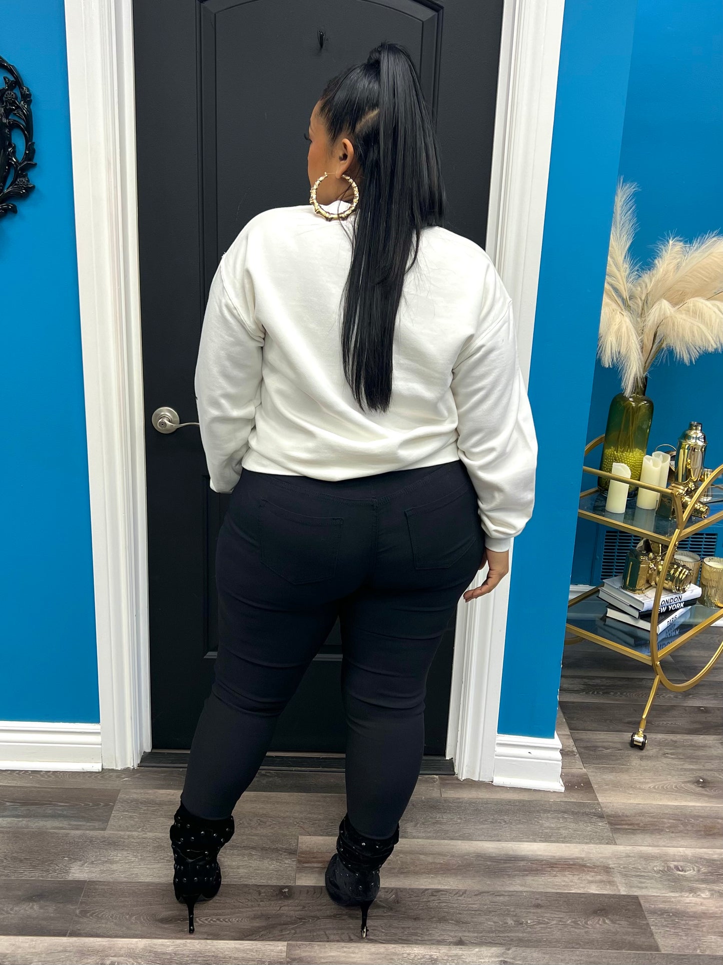 White BIG Girls Taste Better Crewneck