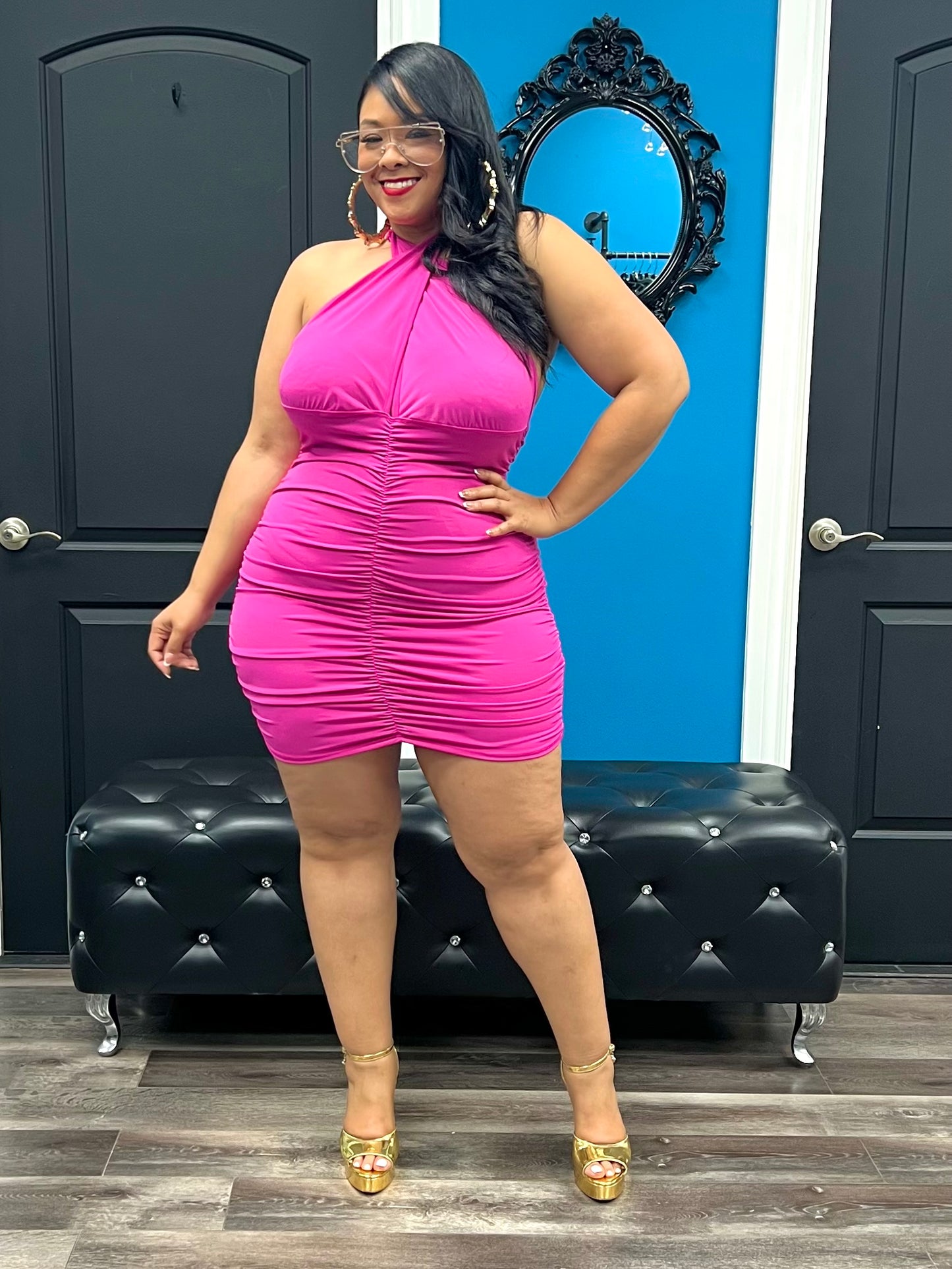 Fuchsia Raquel Dress
