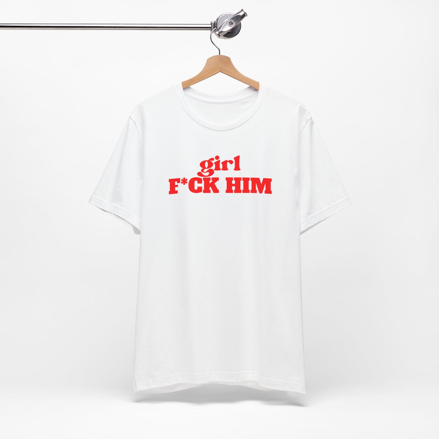 White/Red F*CK Him Tee