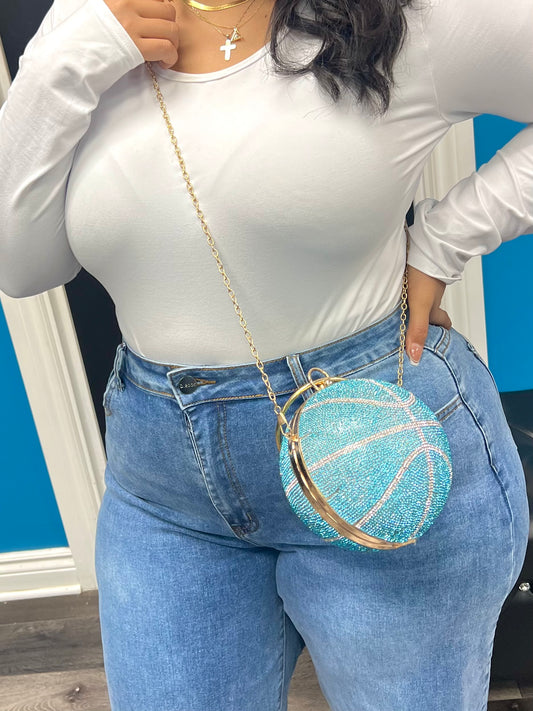 Teal Bling Hoopers Bag