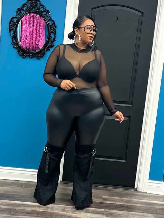 Black Out Sheer Bodysuit