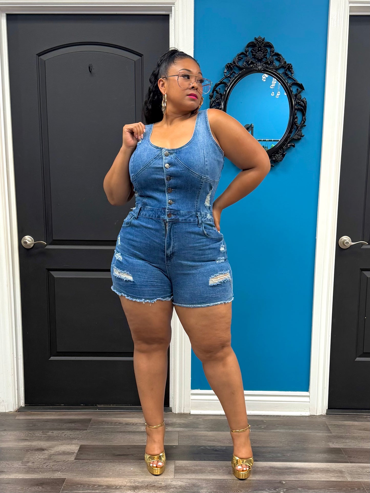 Koryn Denim Romper