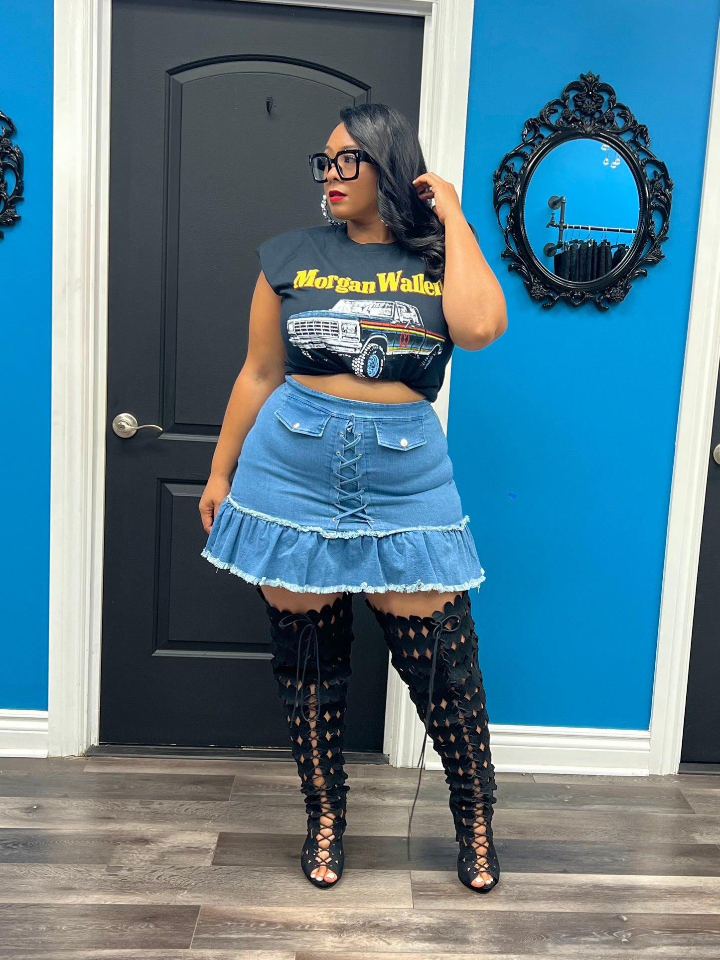Denim Corset Skirt