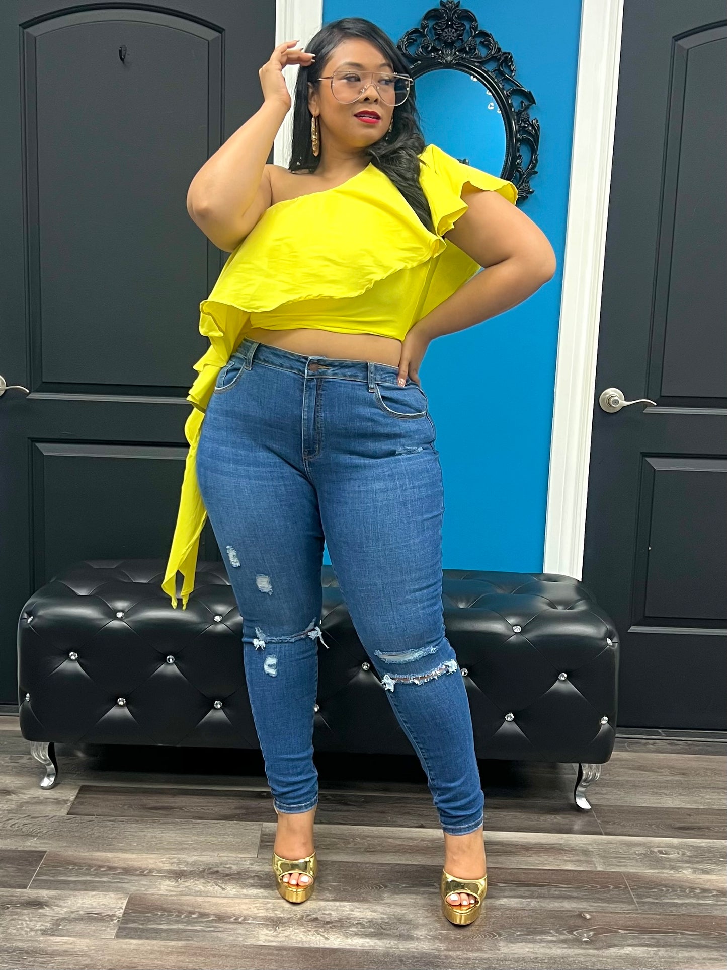 Yellow Tyra Top